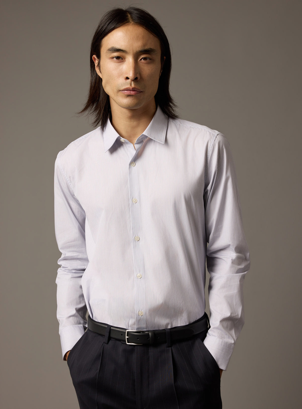 Chemise Jake Denim Blue/White-1