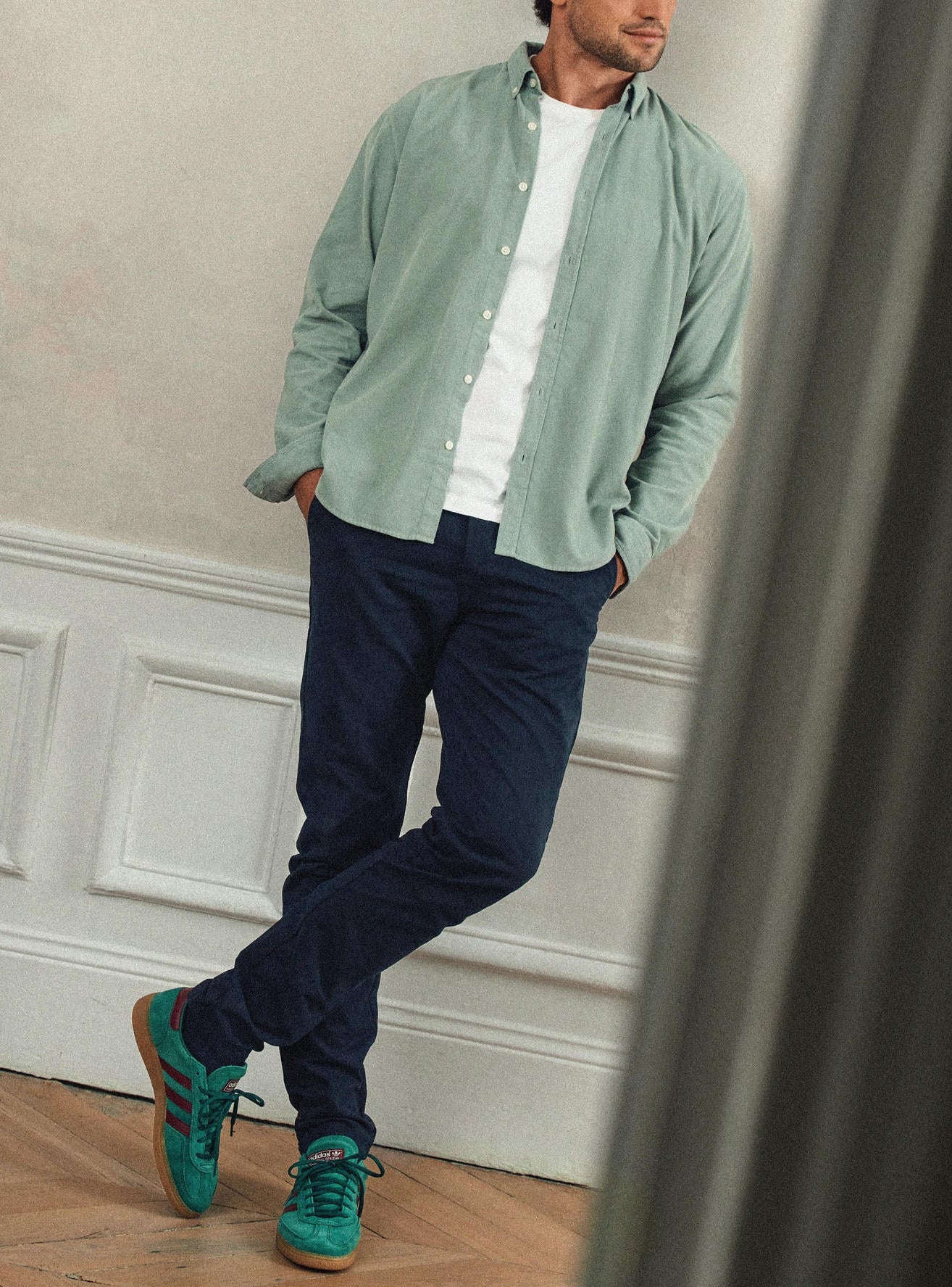 Chino Ajusté Charles Marine-2