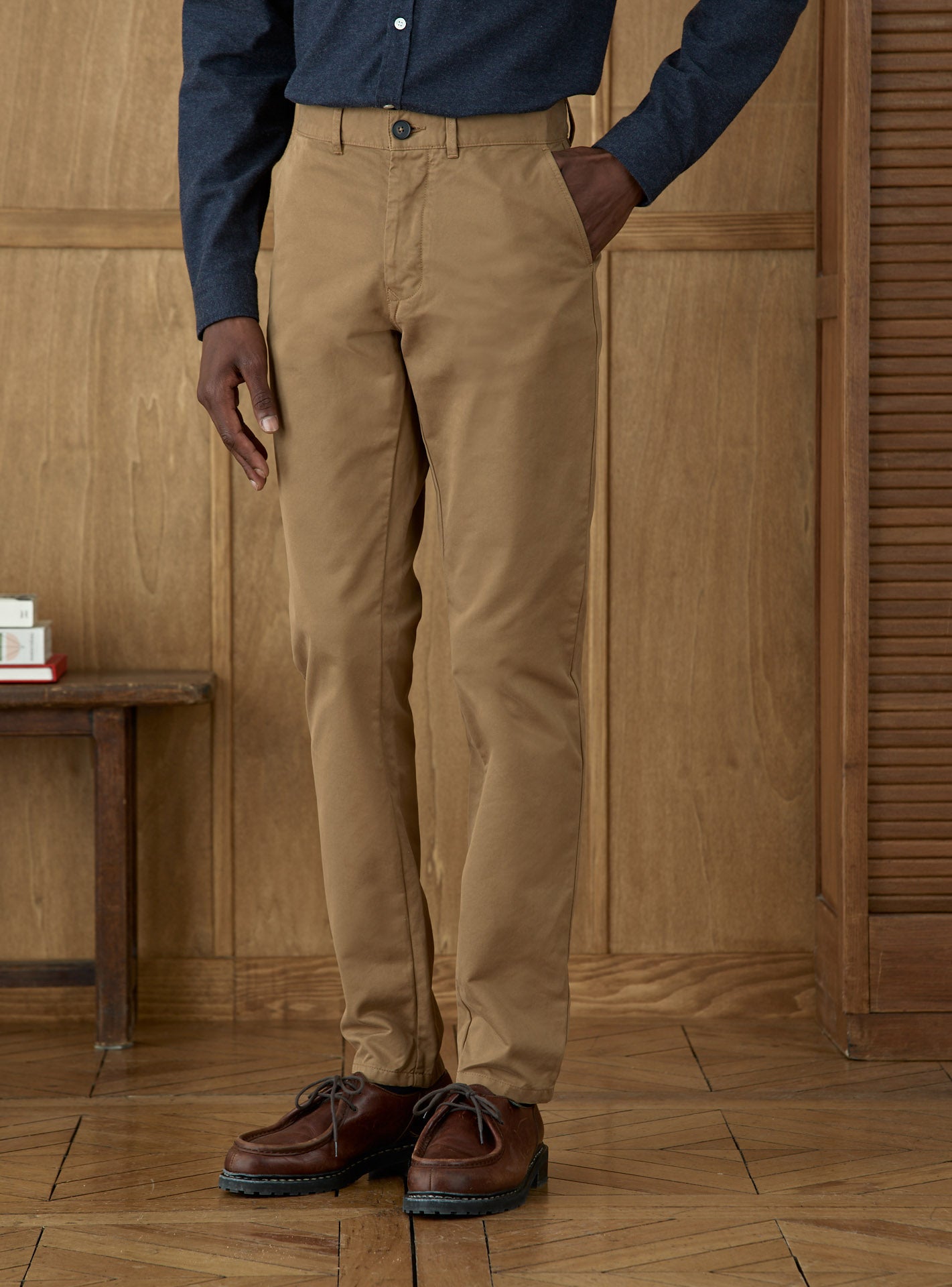 Chino Ajusté Charles Marron Cinnamon