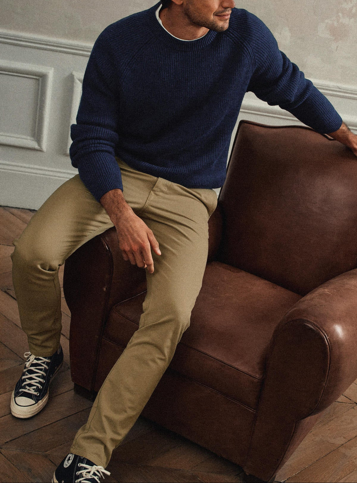 Chino Ajusté Charles Sienna Beige-2