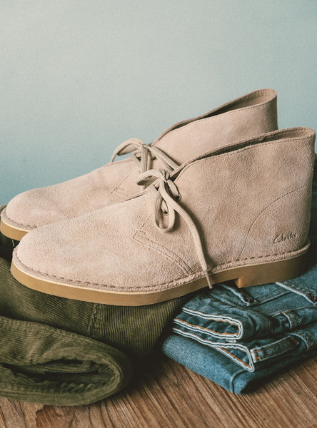 Men's Clarks Desert Sand Shoes | Balibaris