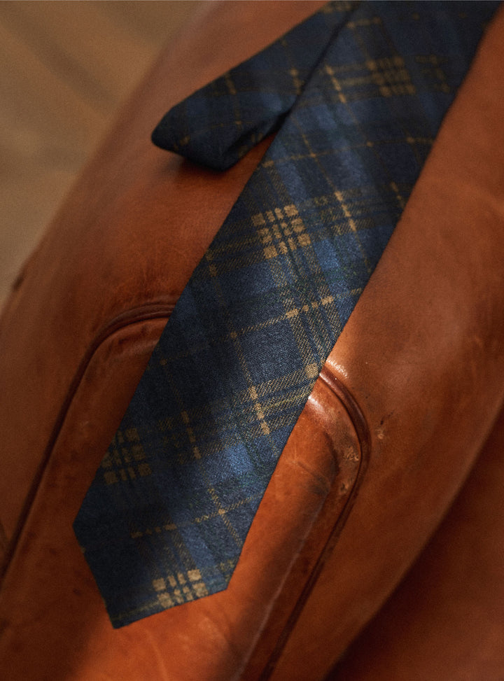 Nelson Navy/Olive Tie