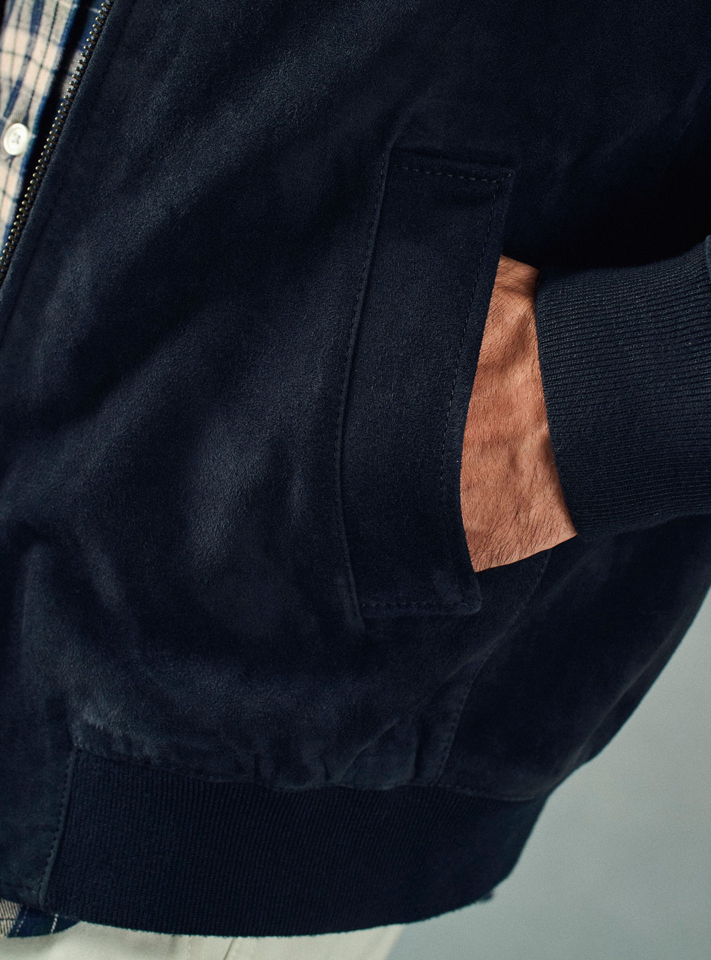 Paolo Navy Leather Jacket