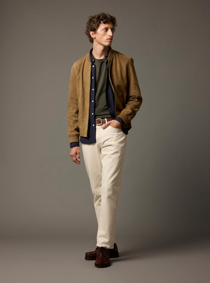 Paolo Brown Fawn Leather Jacket