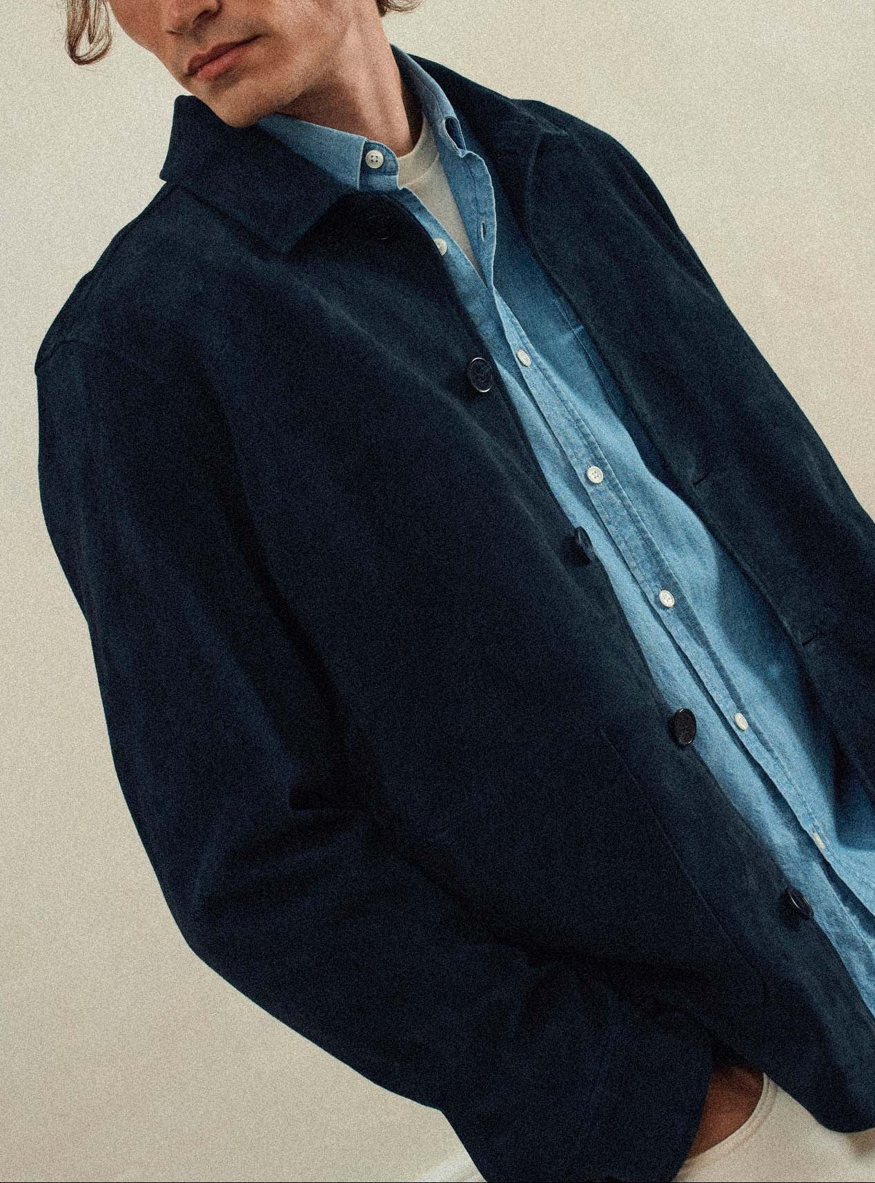 Barret Navy Leather Jacket-5