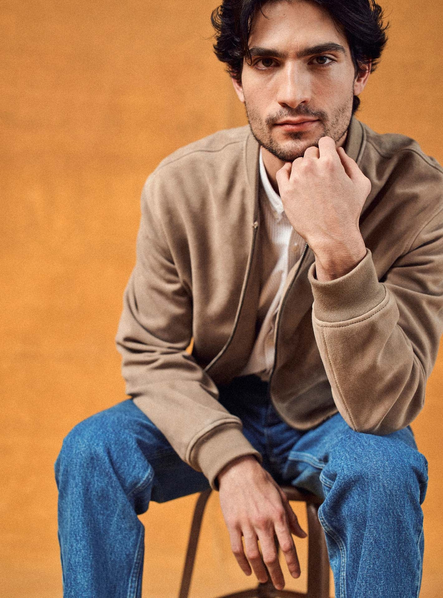 Nestor Bitumen Leather Jacket