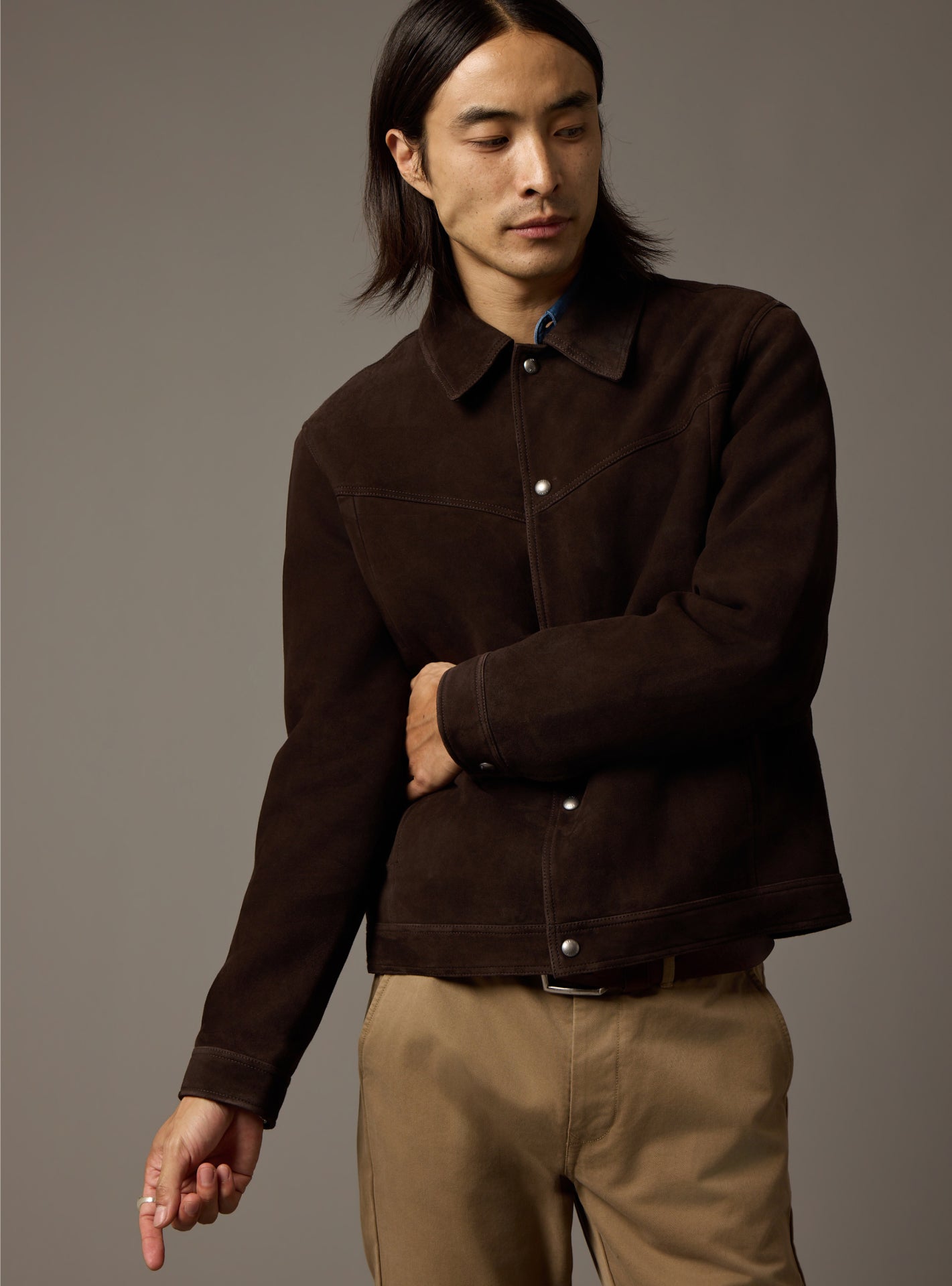 Hollis Coffee Leather Jacket