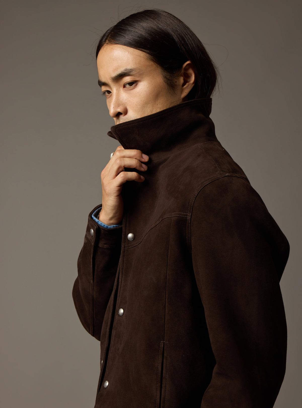 Hollis Coffee Leather Jacket-3