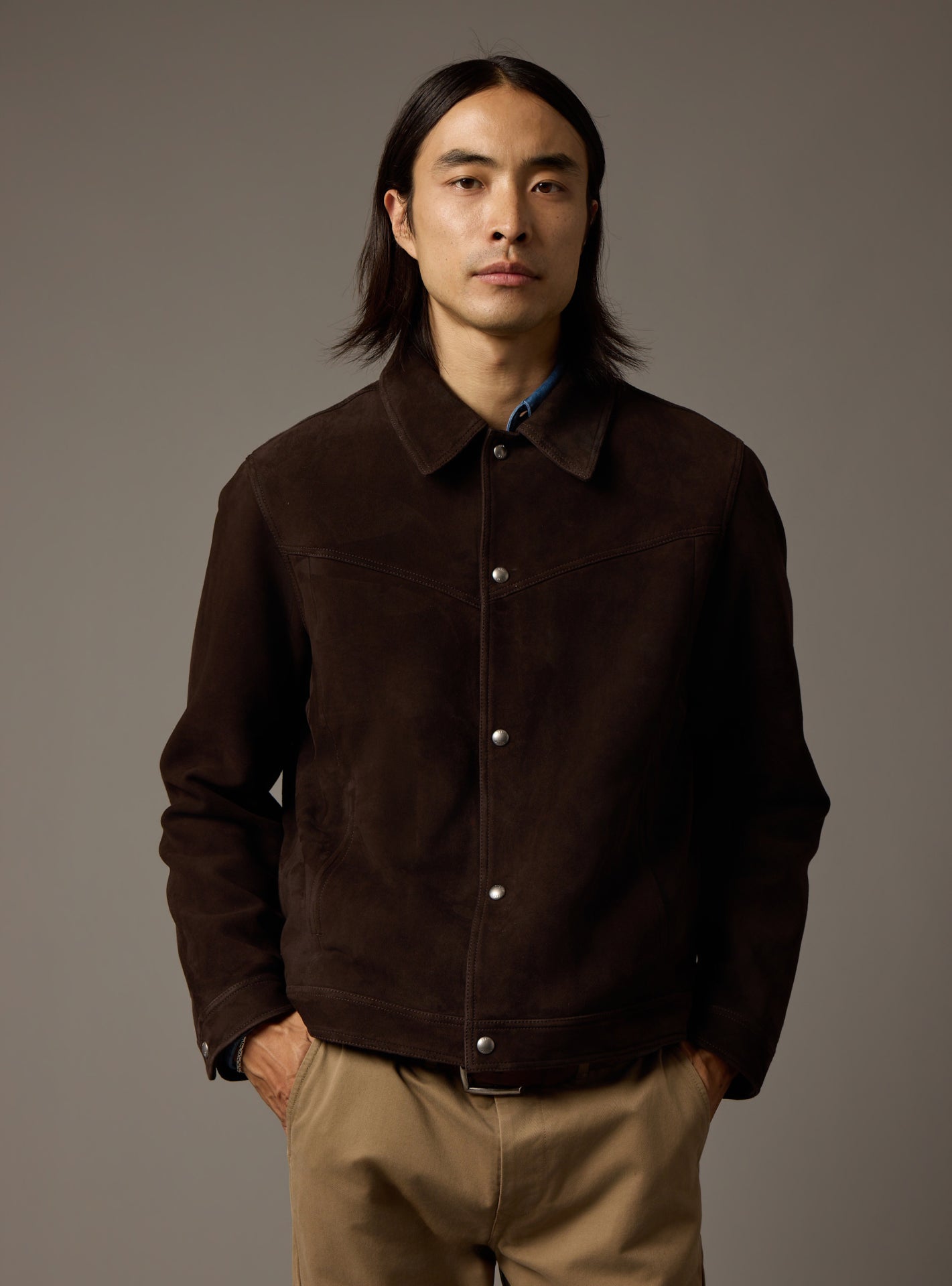 Hollis Coffee Leather Jacket-2