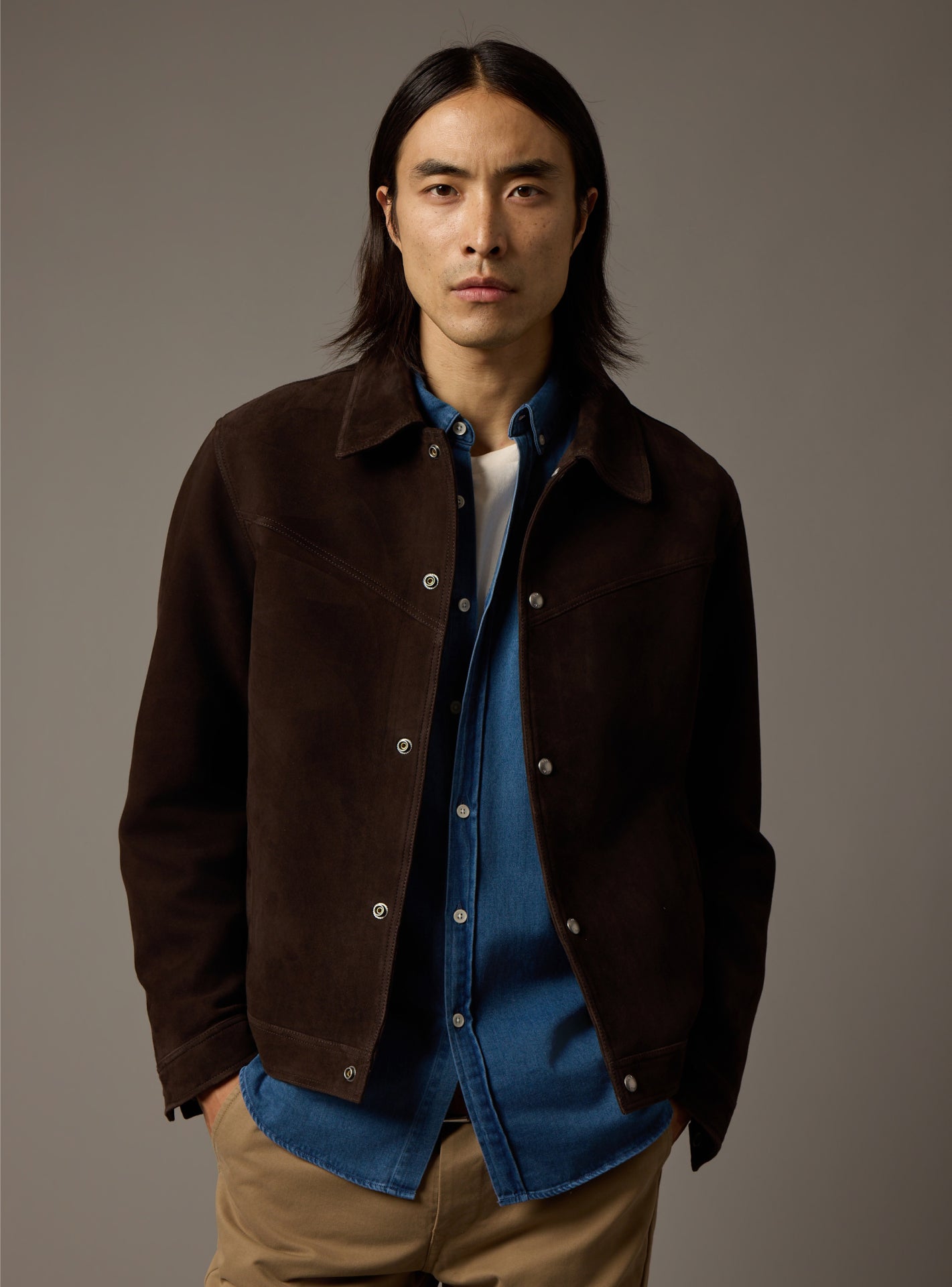 Hollis Coffee Leather Jacket-1