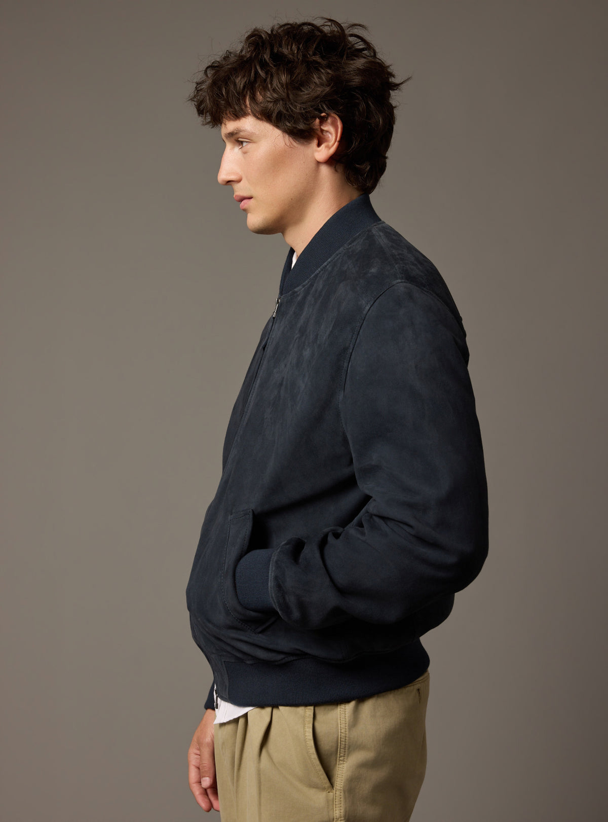 Nestor Navy Leather Jacket-4
