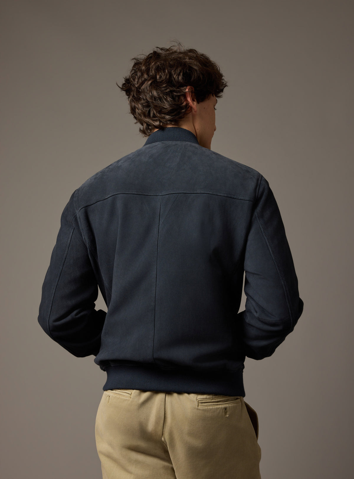 Nestor Navy Leather Jacket