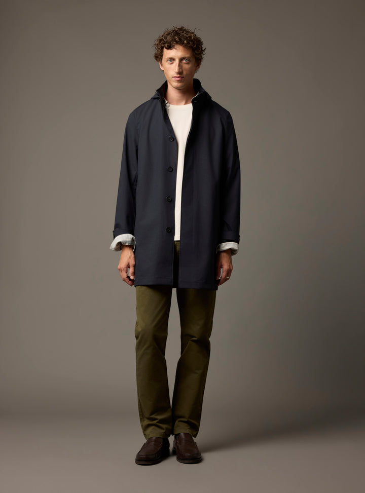 Travis Navy Raincoat