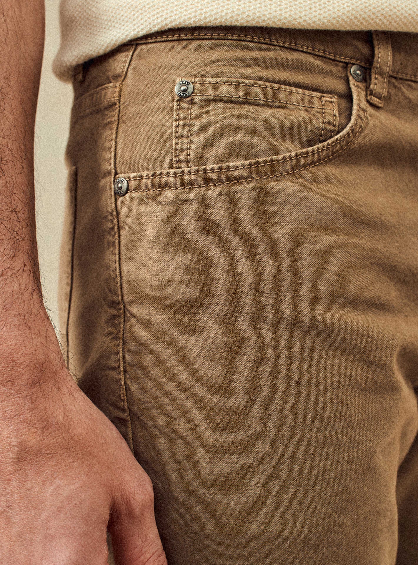 Jean beige en coton Balibaris - Joe Stone