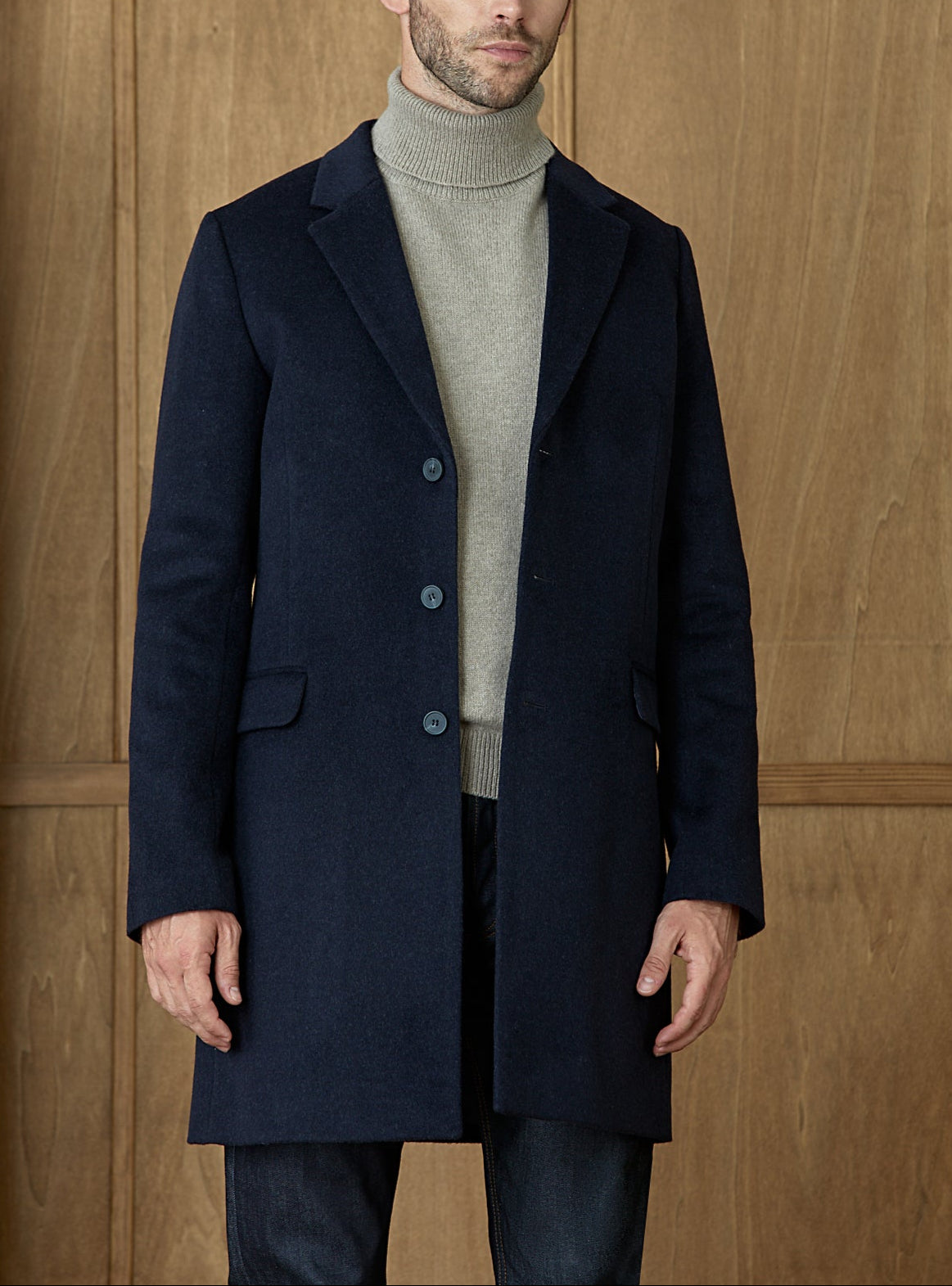 Manteau Tancrede Mixed Navy-5