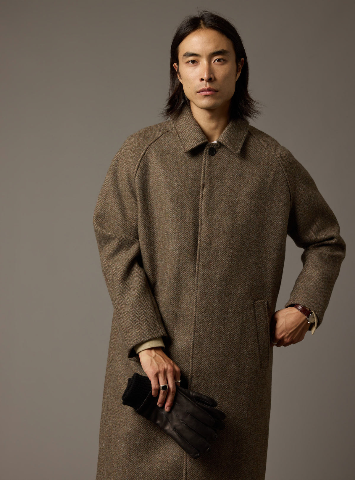 Elio Dark Khaki Coat-2