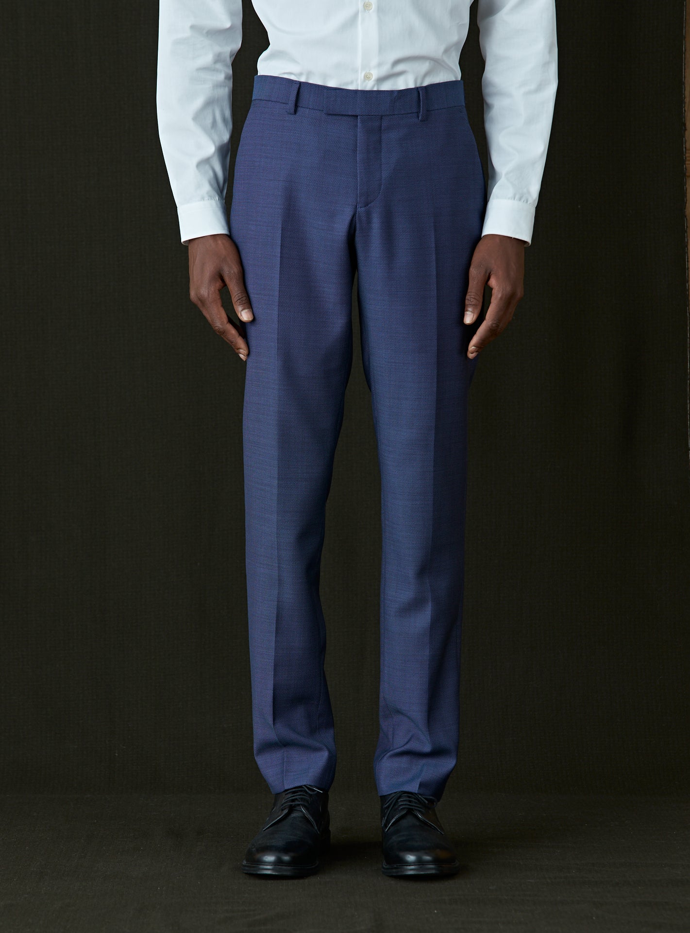 Pantalon de Costume Caviar Blue Melanged-1