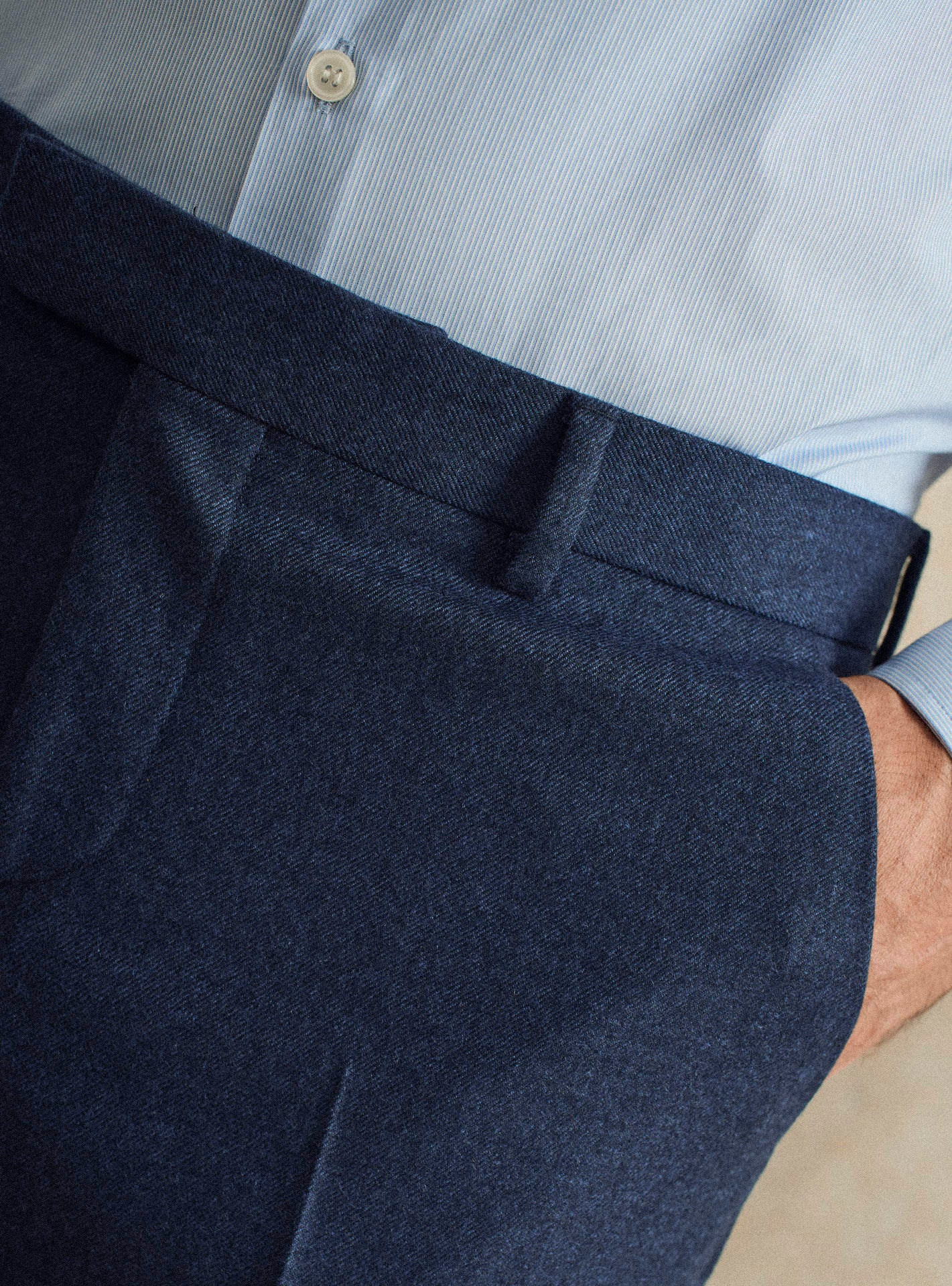 Navy Flannel Suit Pants-3