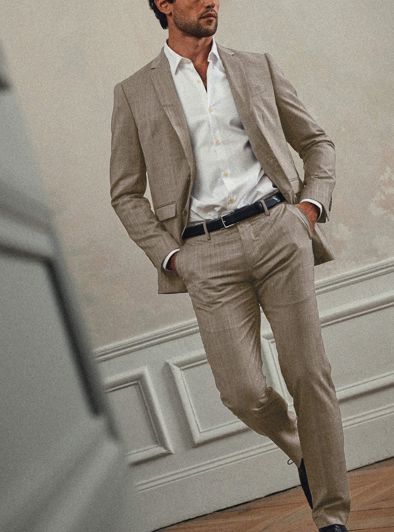 Gekko Beige suit pants-5