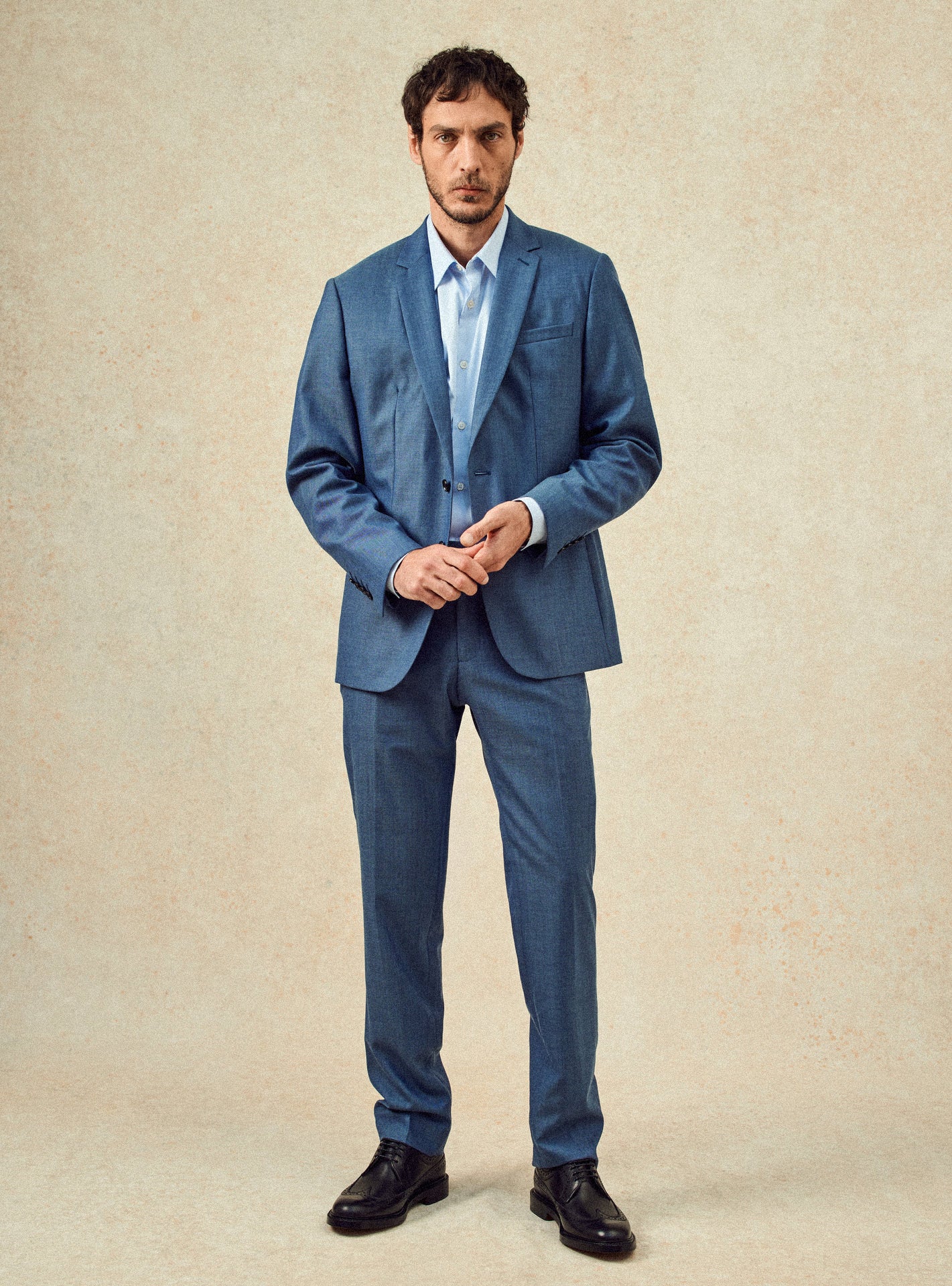 Pantalon de costume Gekko Blue Melanged-6