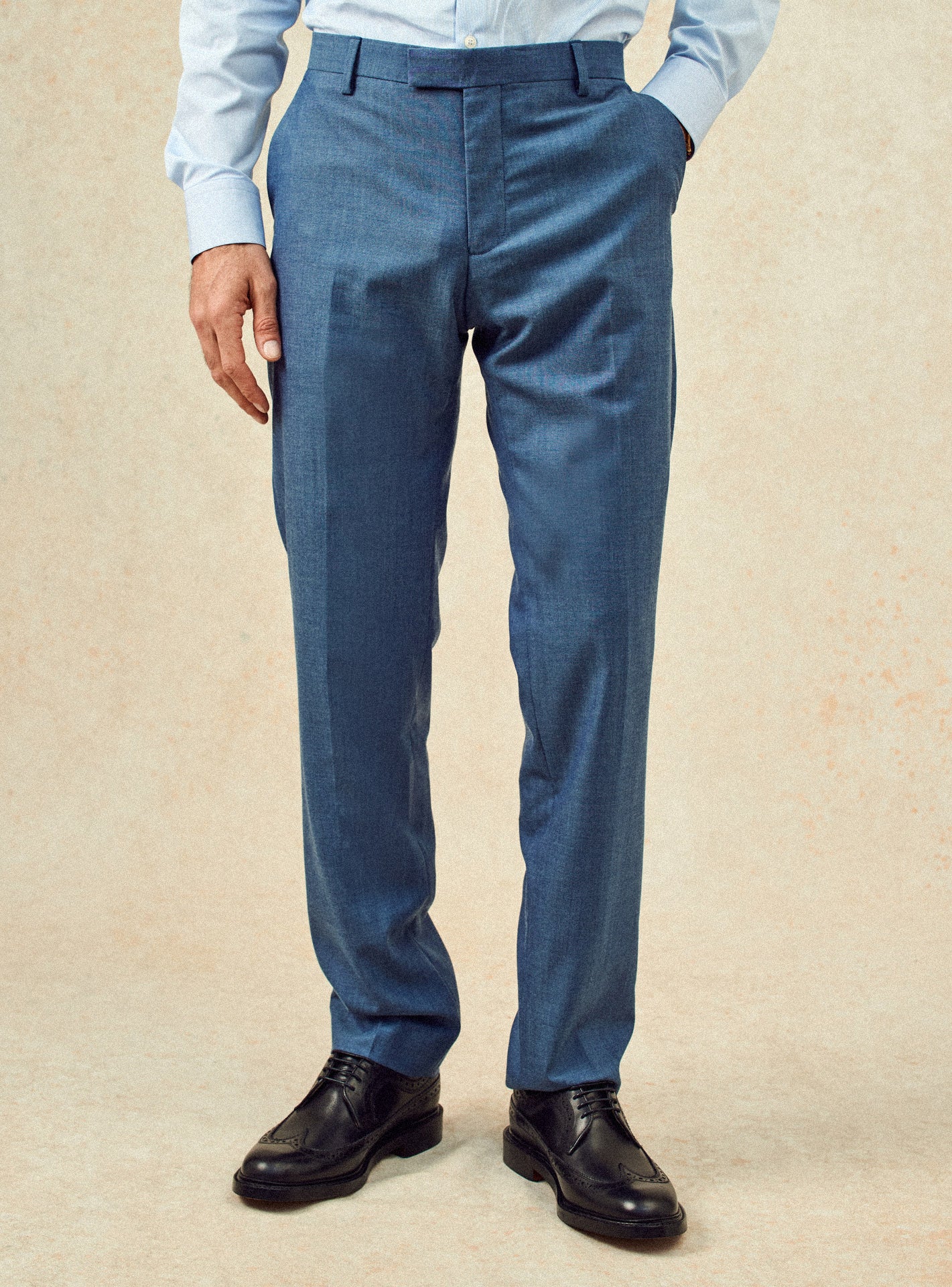 Pantalon de costume Gekko Blue Melanged-1