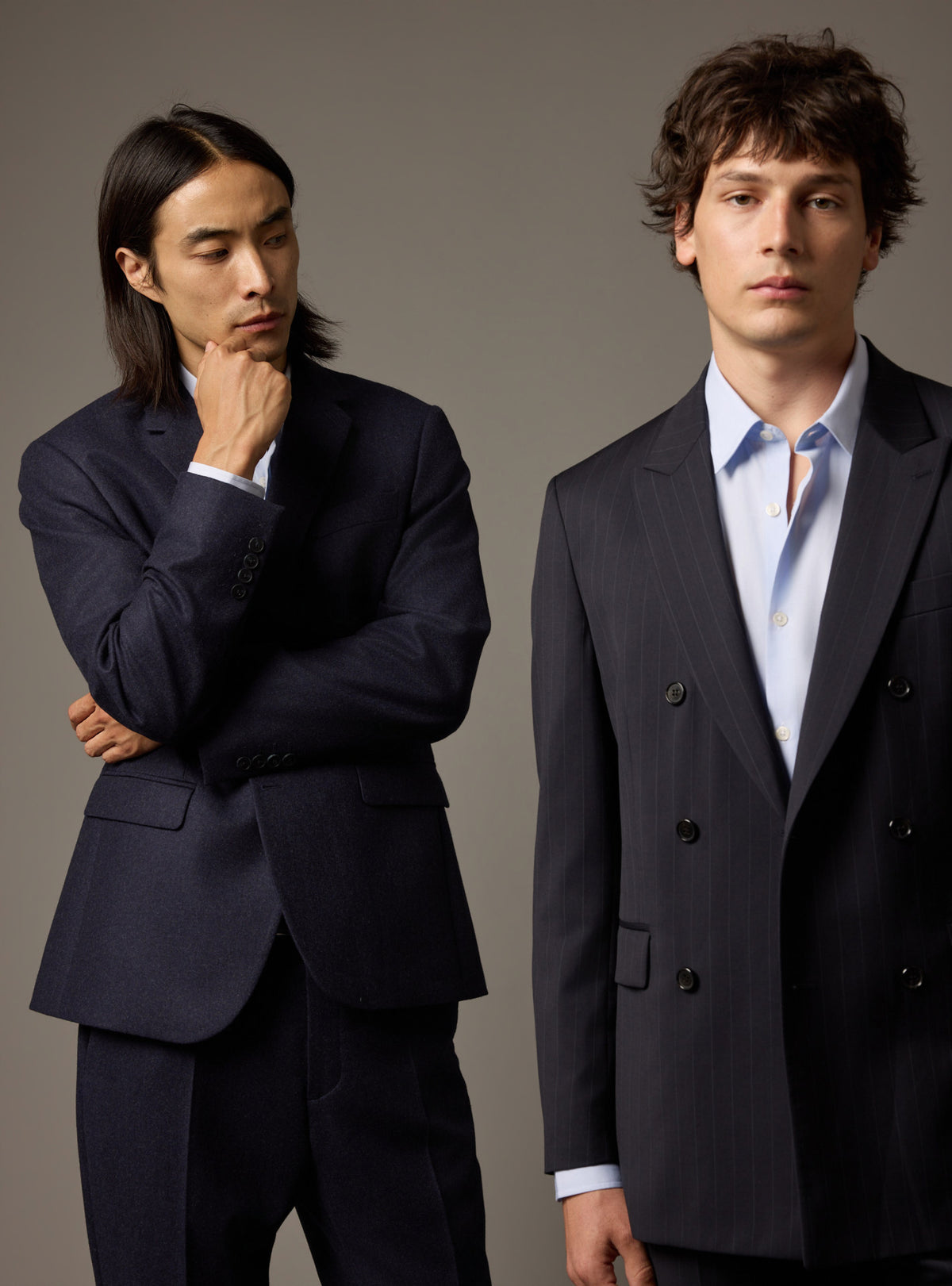 Pantalon de costume Laslo Navy/White