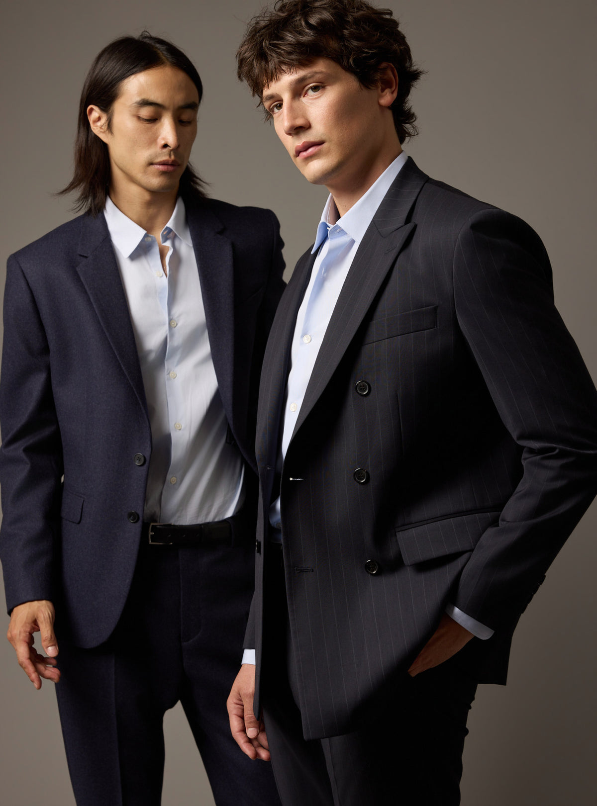 Pantalon de costume Laslo Navy/White
