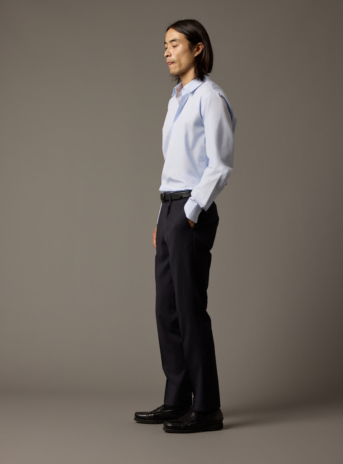 Pantalon de costume Laslo Navy/White