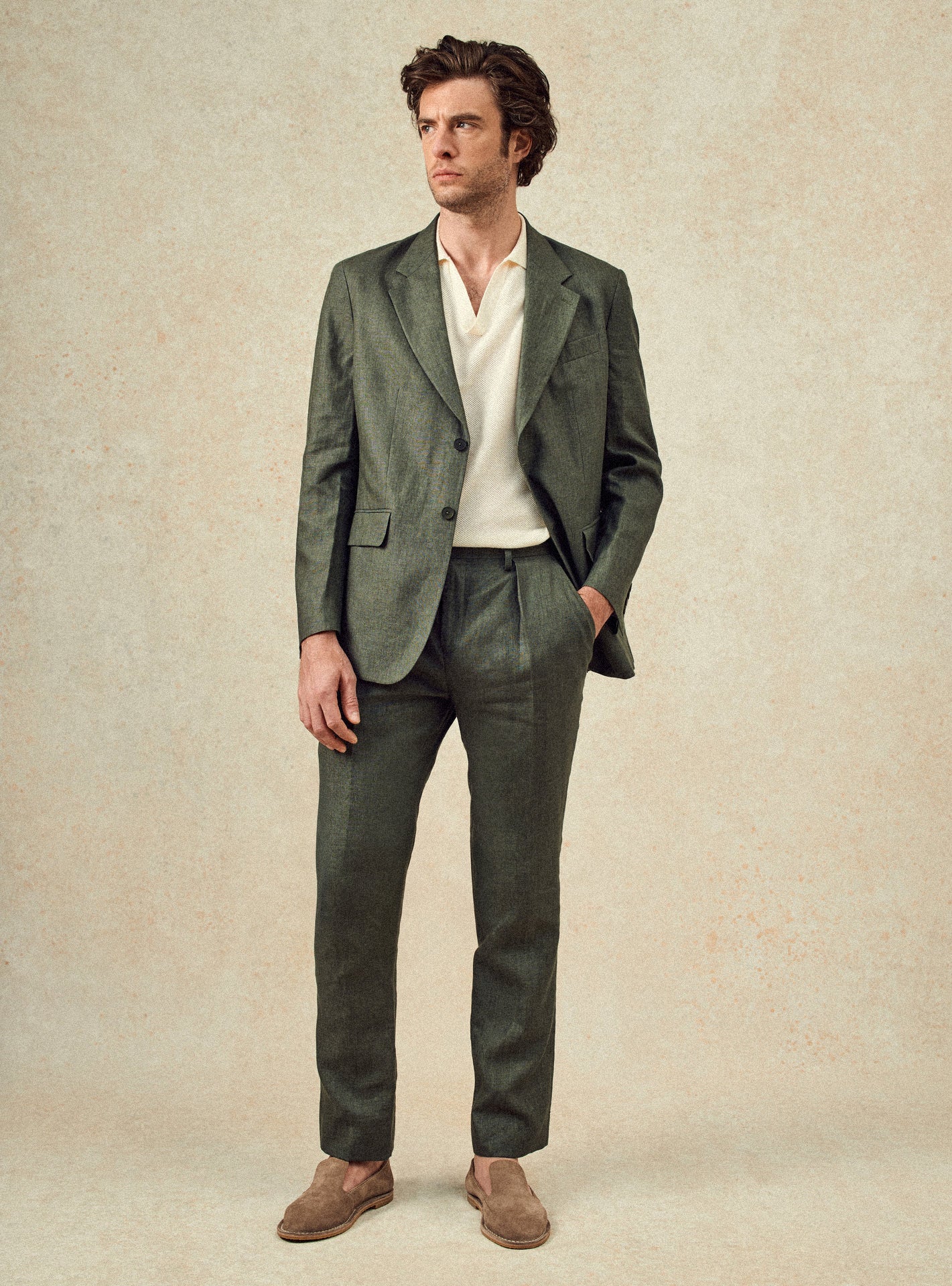 Pantalon de costume Laslo Khaki-1