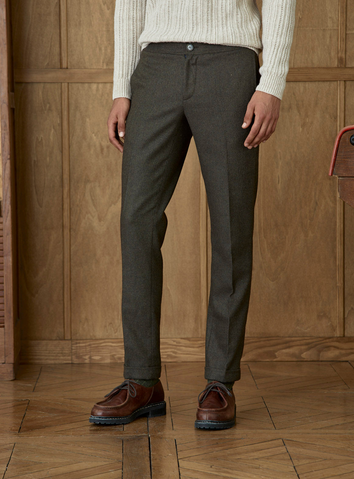 Steven Mixed Khaki Trousers