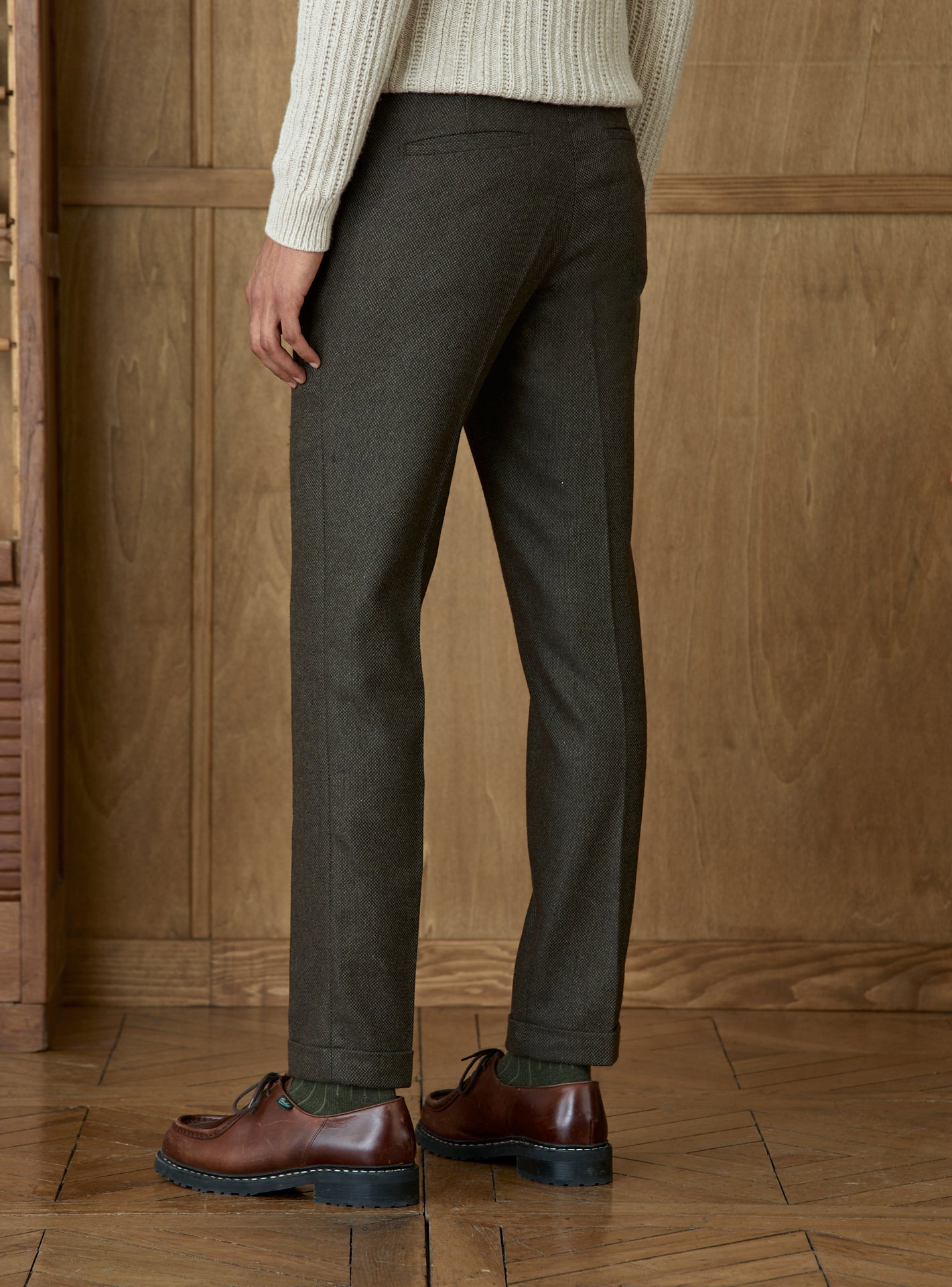 Steven Mixed Khaki Trousers-6