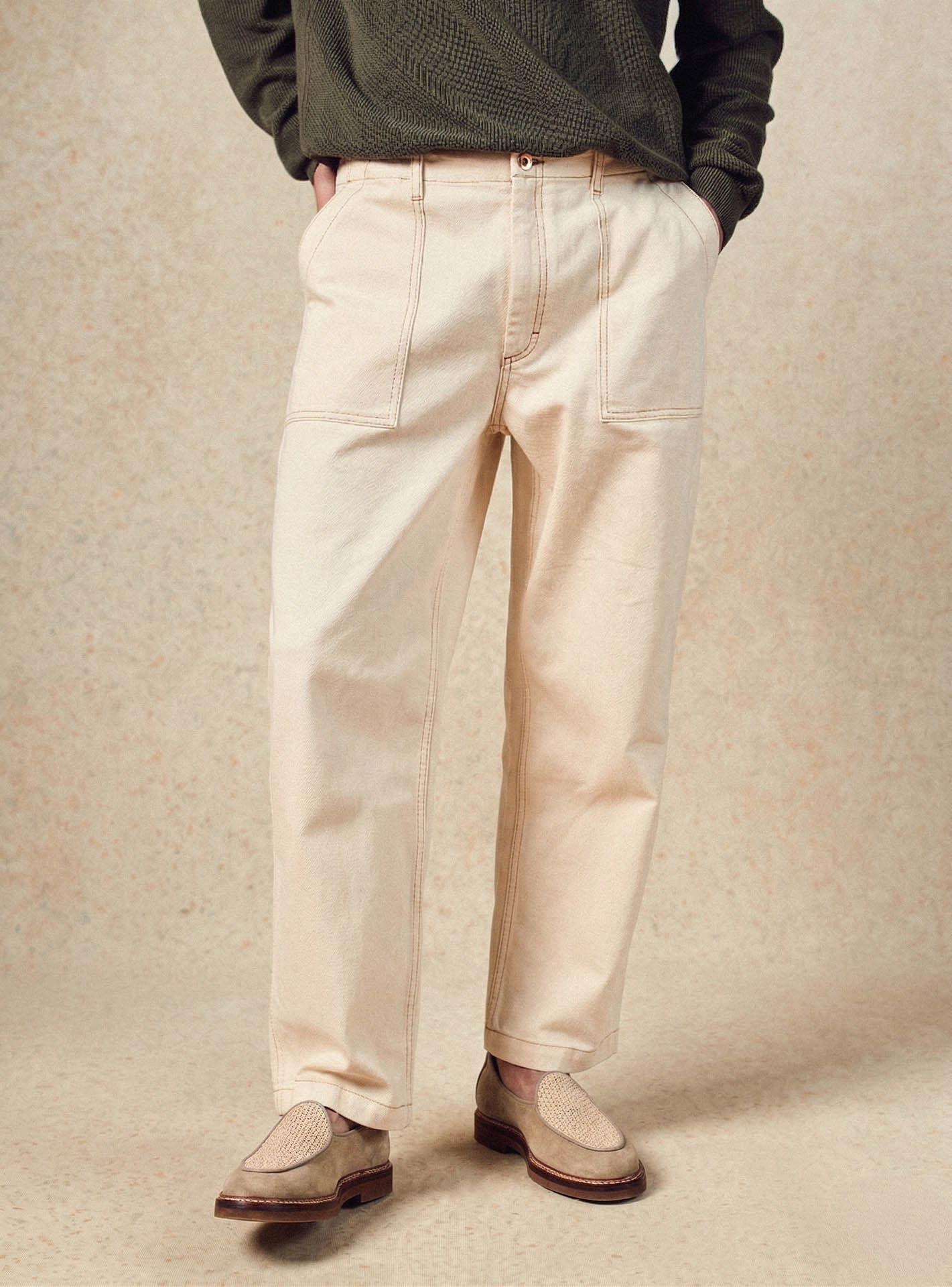 Java Ecru Trousers-1