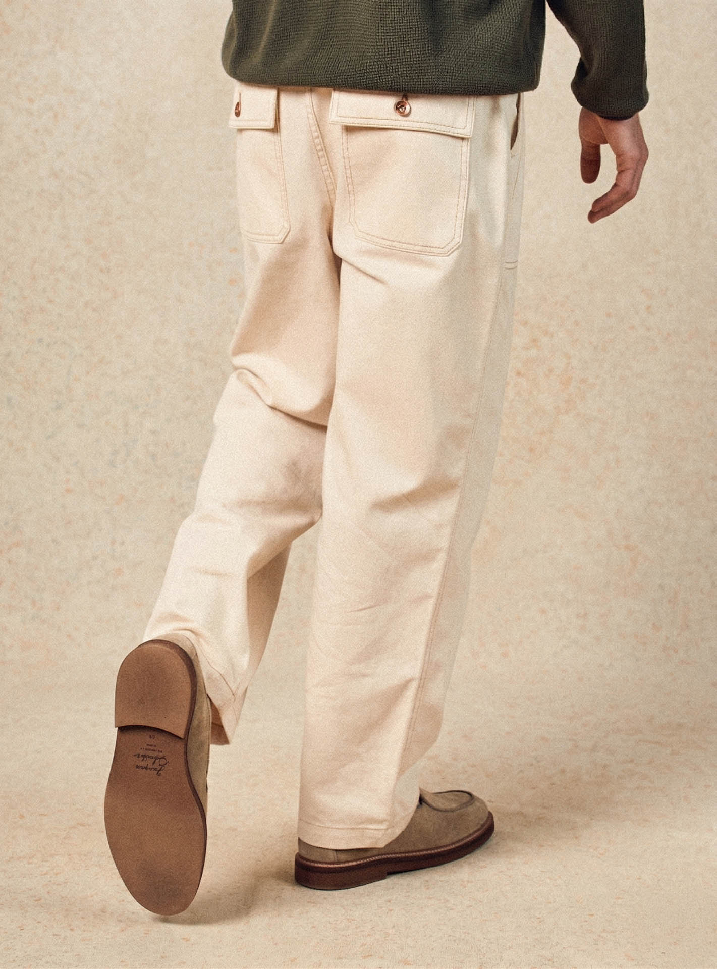 Java Ecru Trousers-3