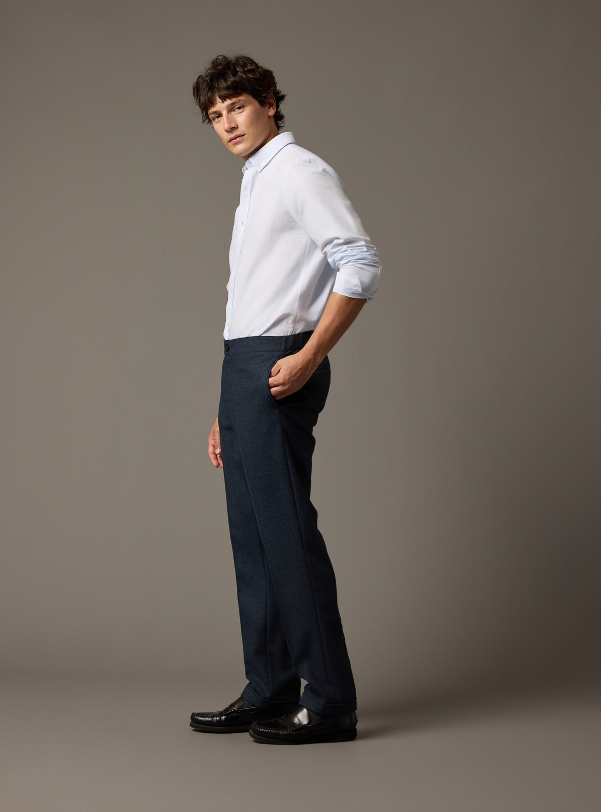 Pantalon Steven Navy Chiné