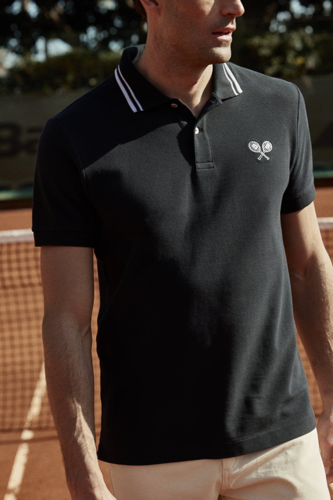 Samuel Navy Off-White Polo Shirt