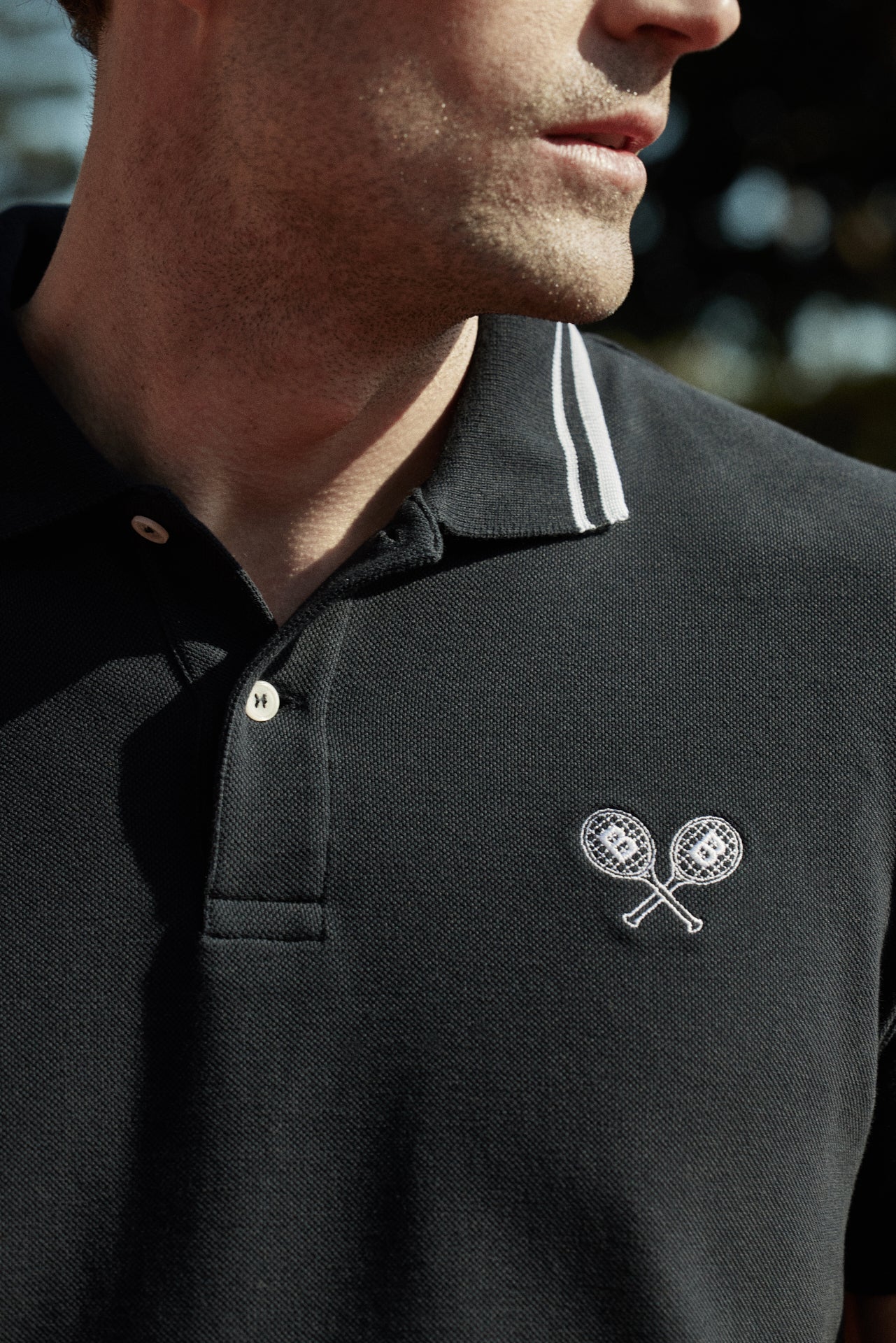 Samuel Navy Off-White Polo Shirt