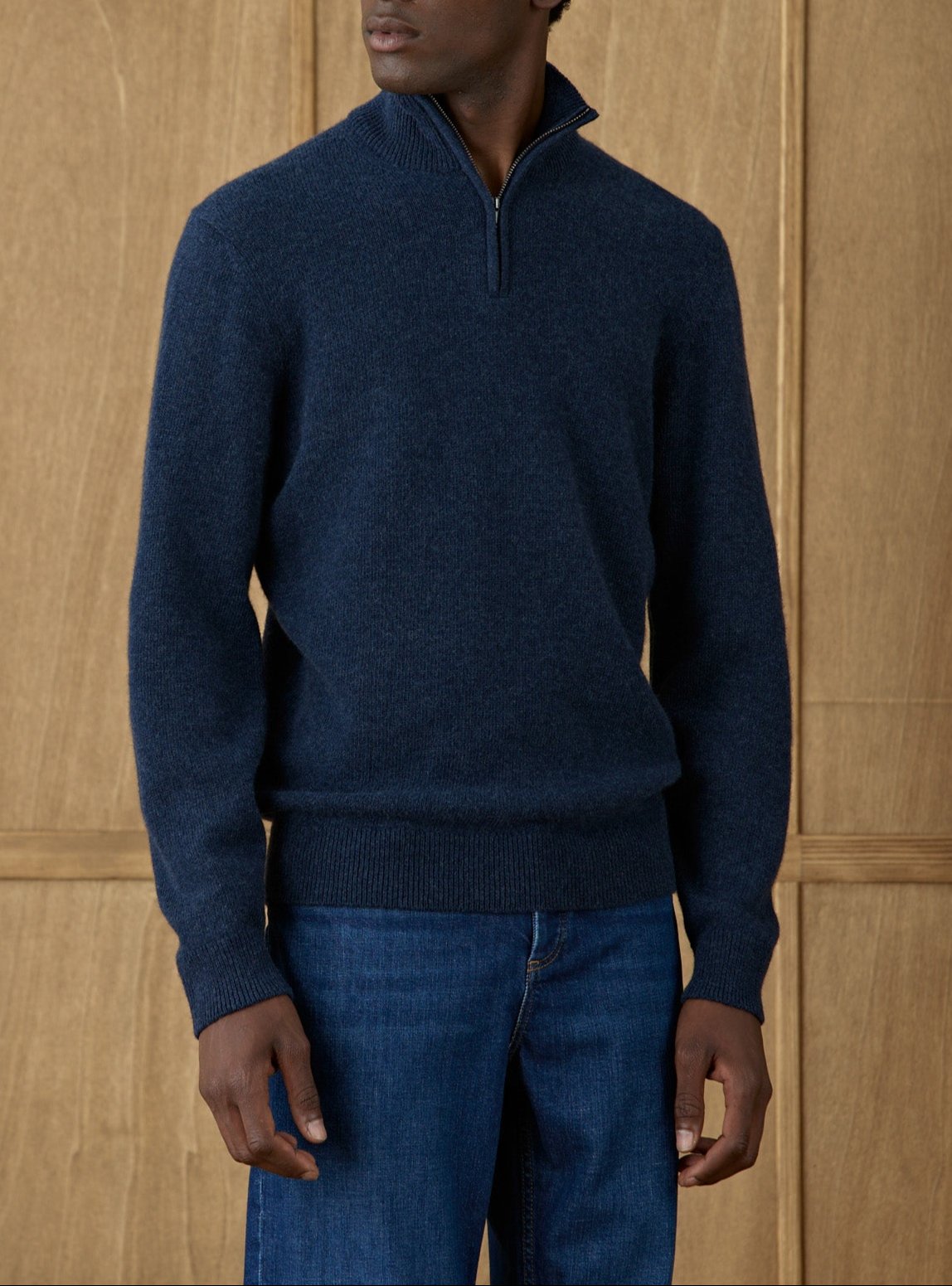 Aaron Mixed Navy Sweater-5