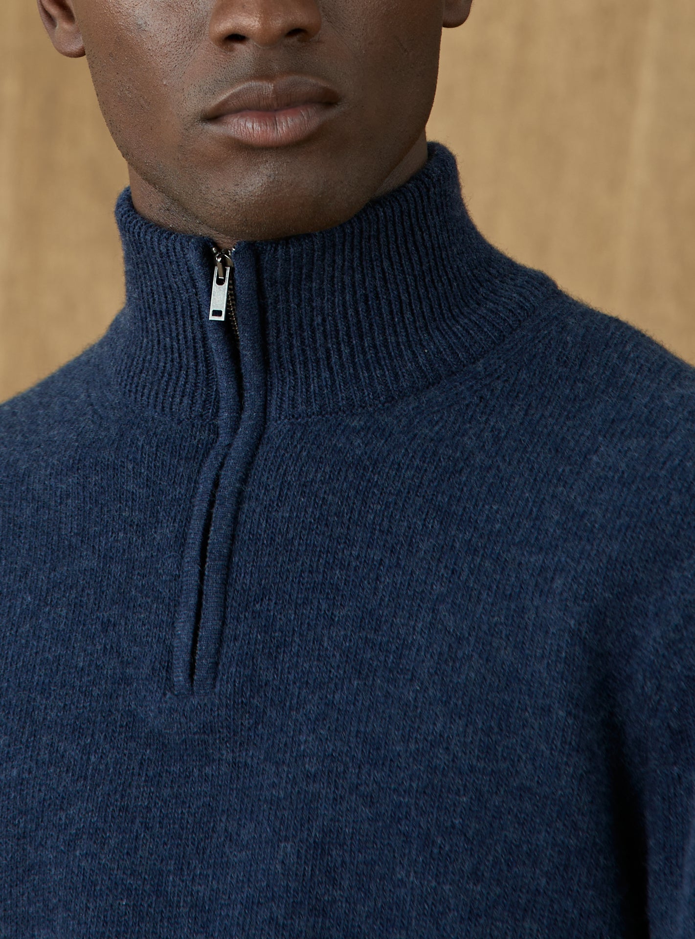 Aaron Mixed Navy Sweater