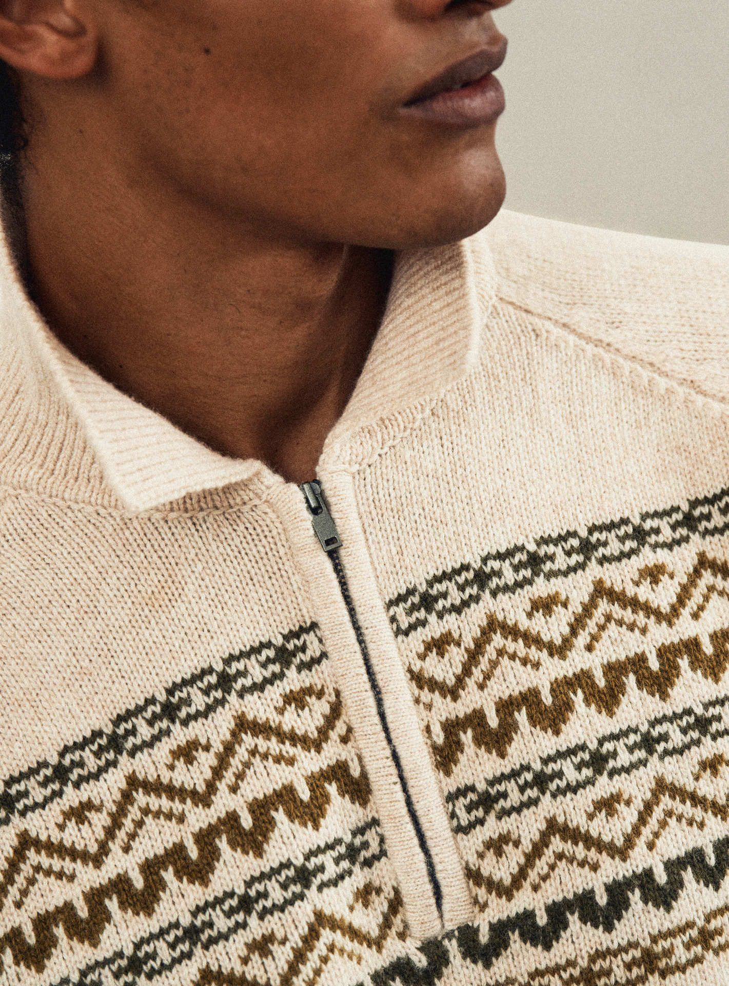 Pull Jackson Blanc/Olive