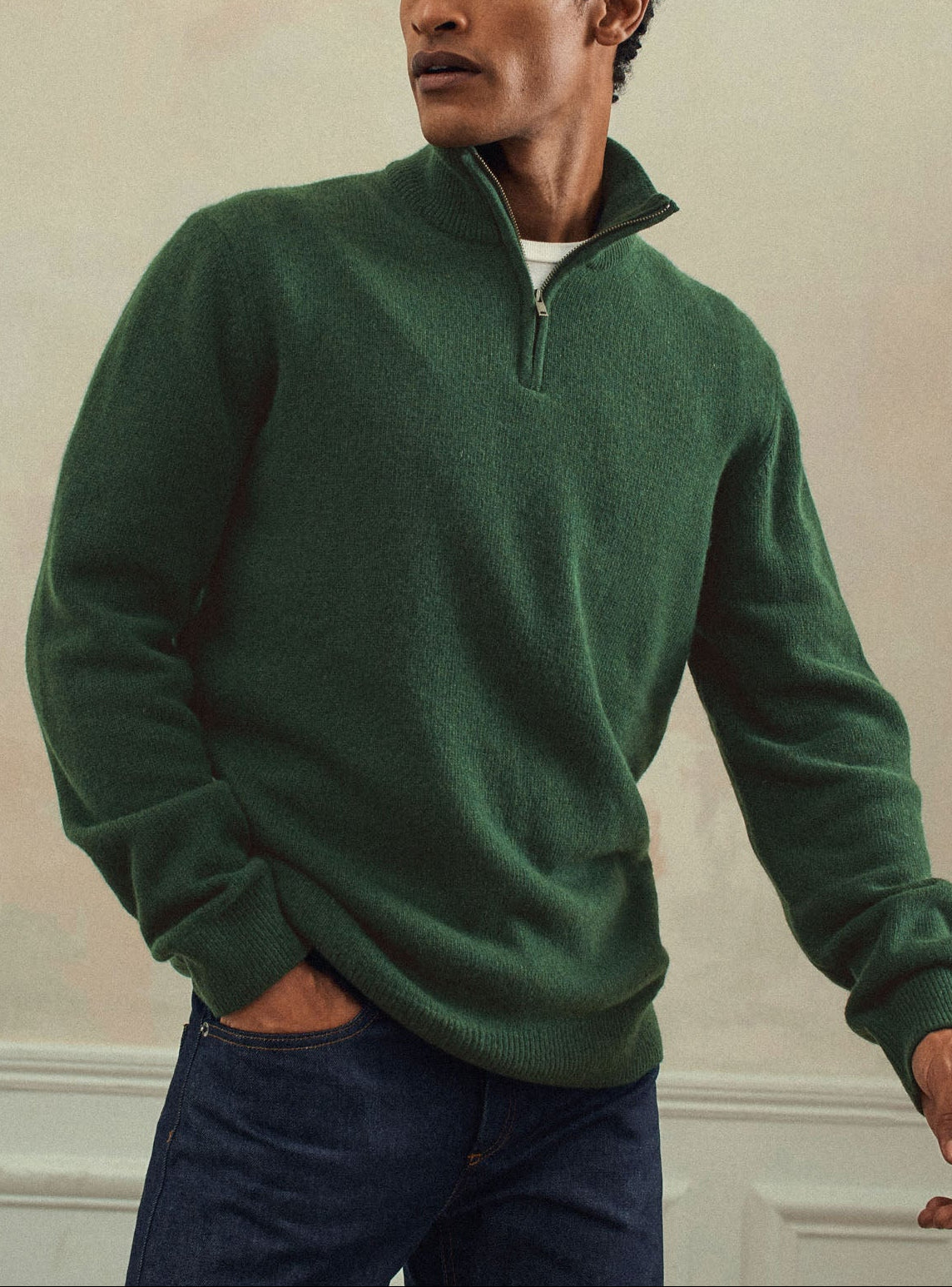 Aaron Bottle green Sweater-1