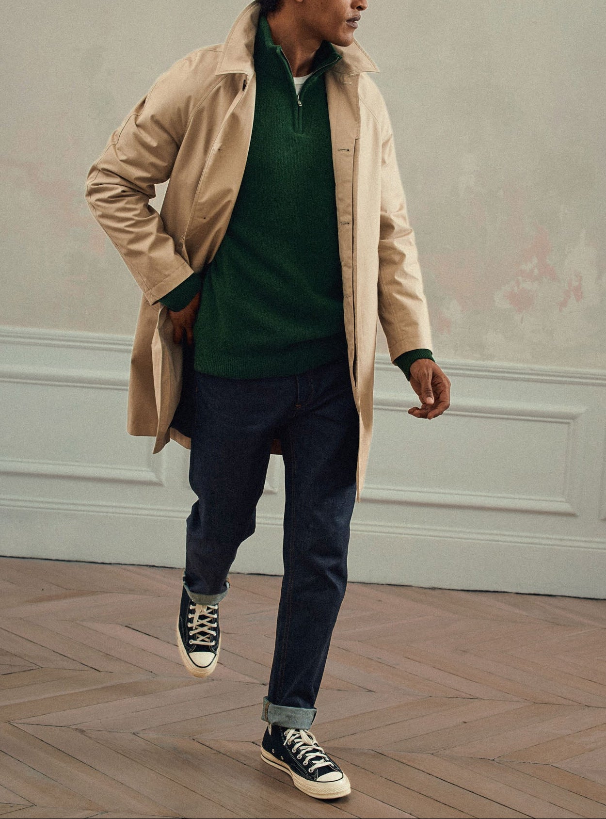 Aaron Bottle green Sweater