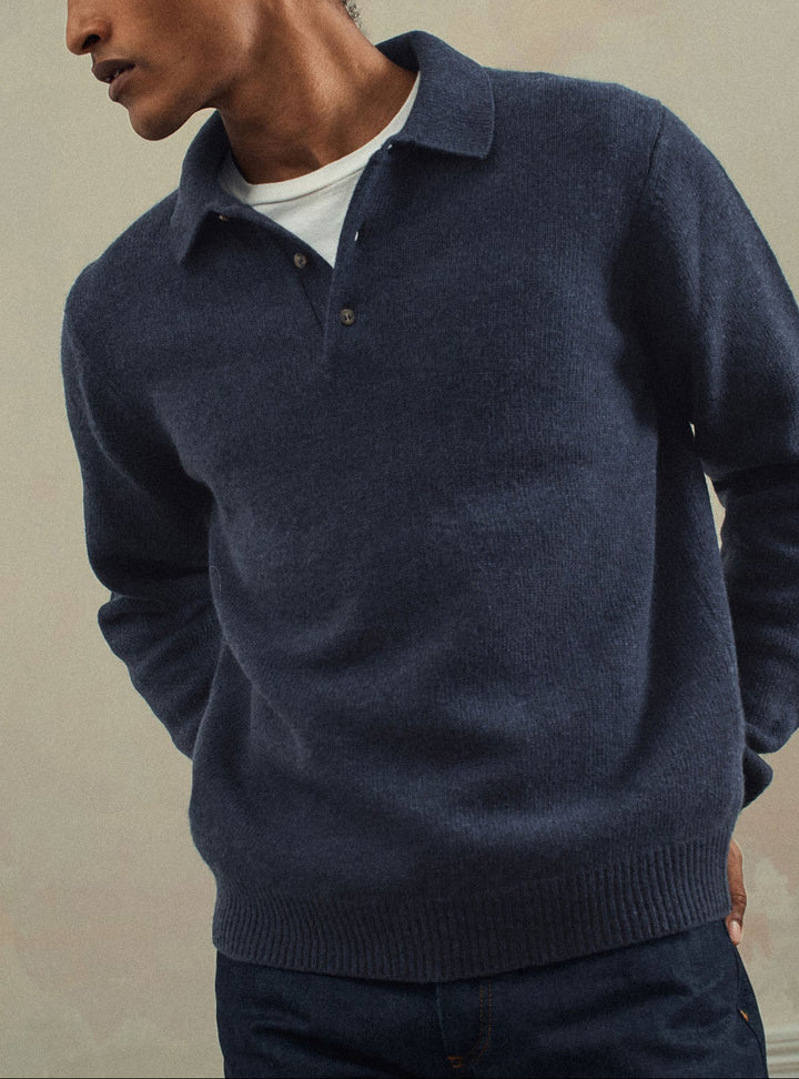 Benjamin Mixed Navy Sweater