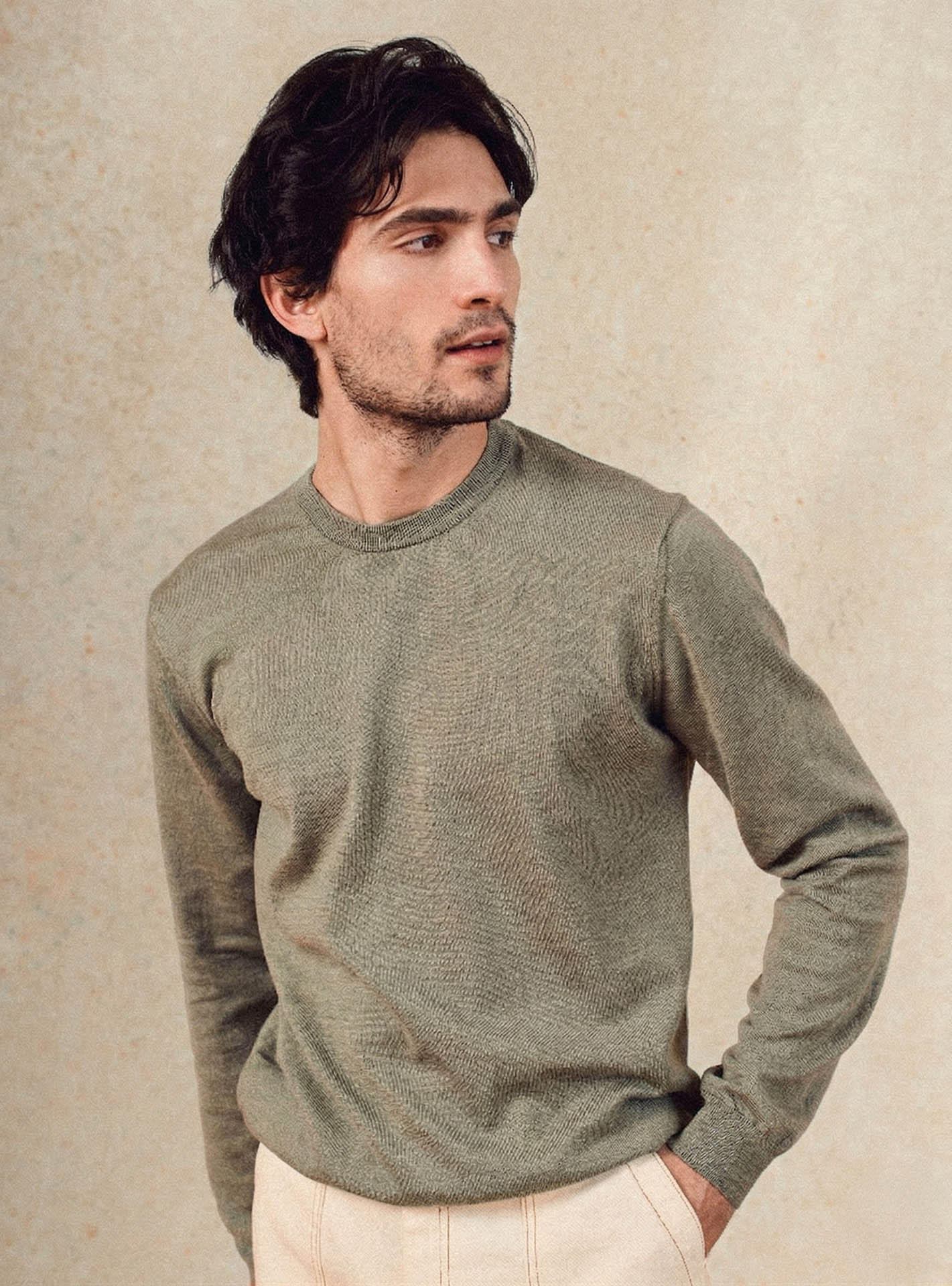 Noliti Khaki Sweater-1