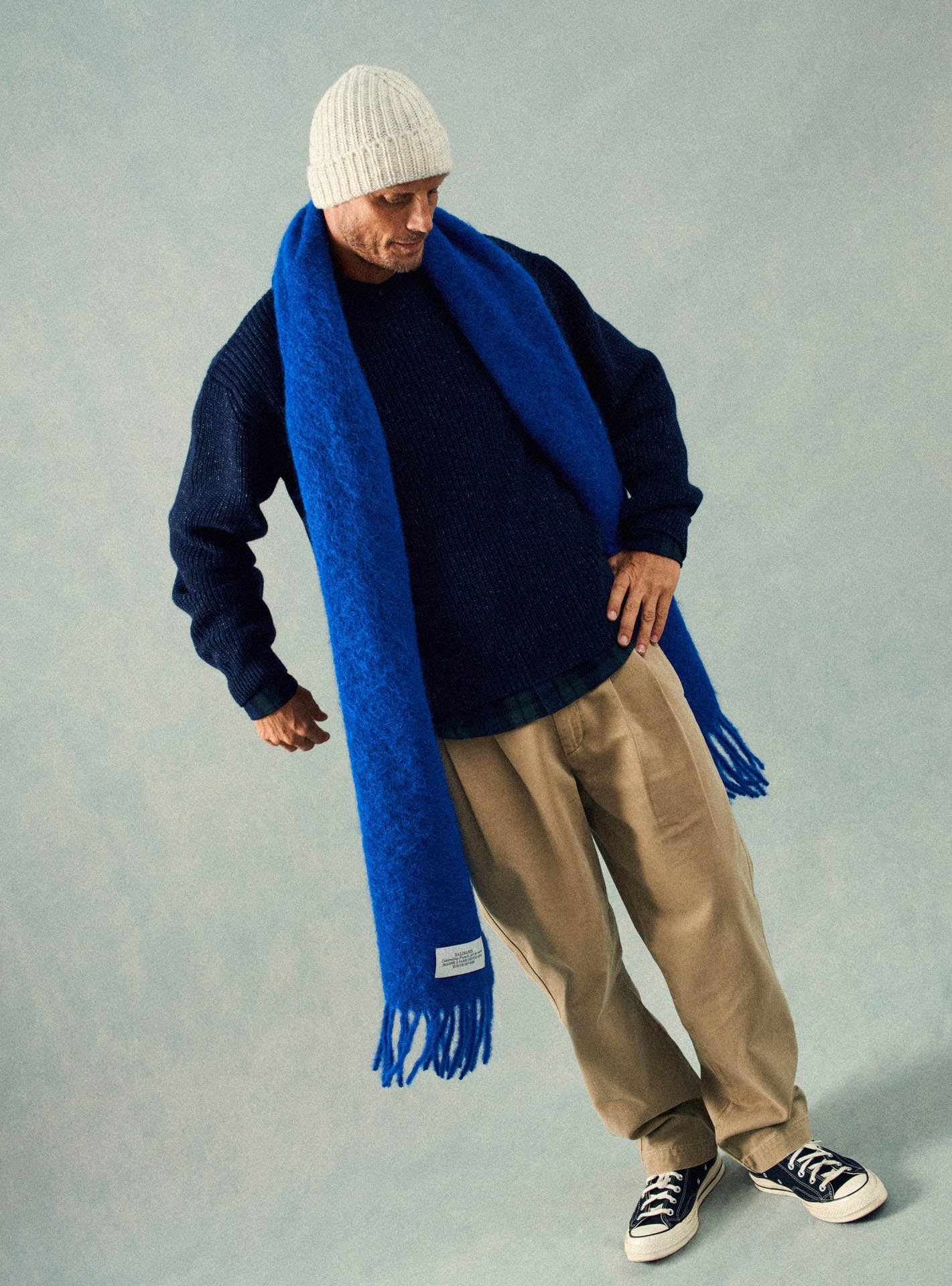 Fern Mixed Off-White Beanie-3