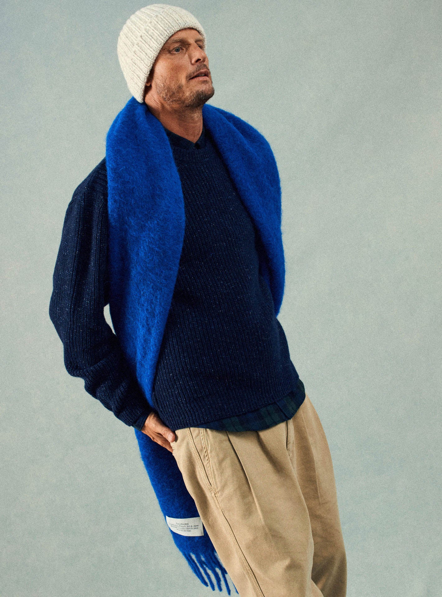 Fern Mixed Off-White Beanie