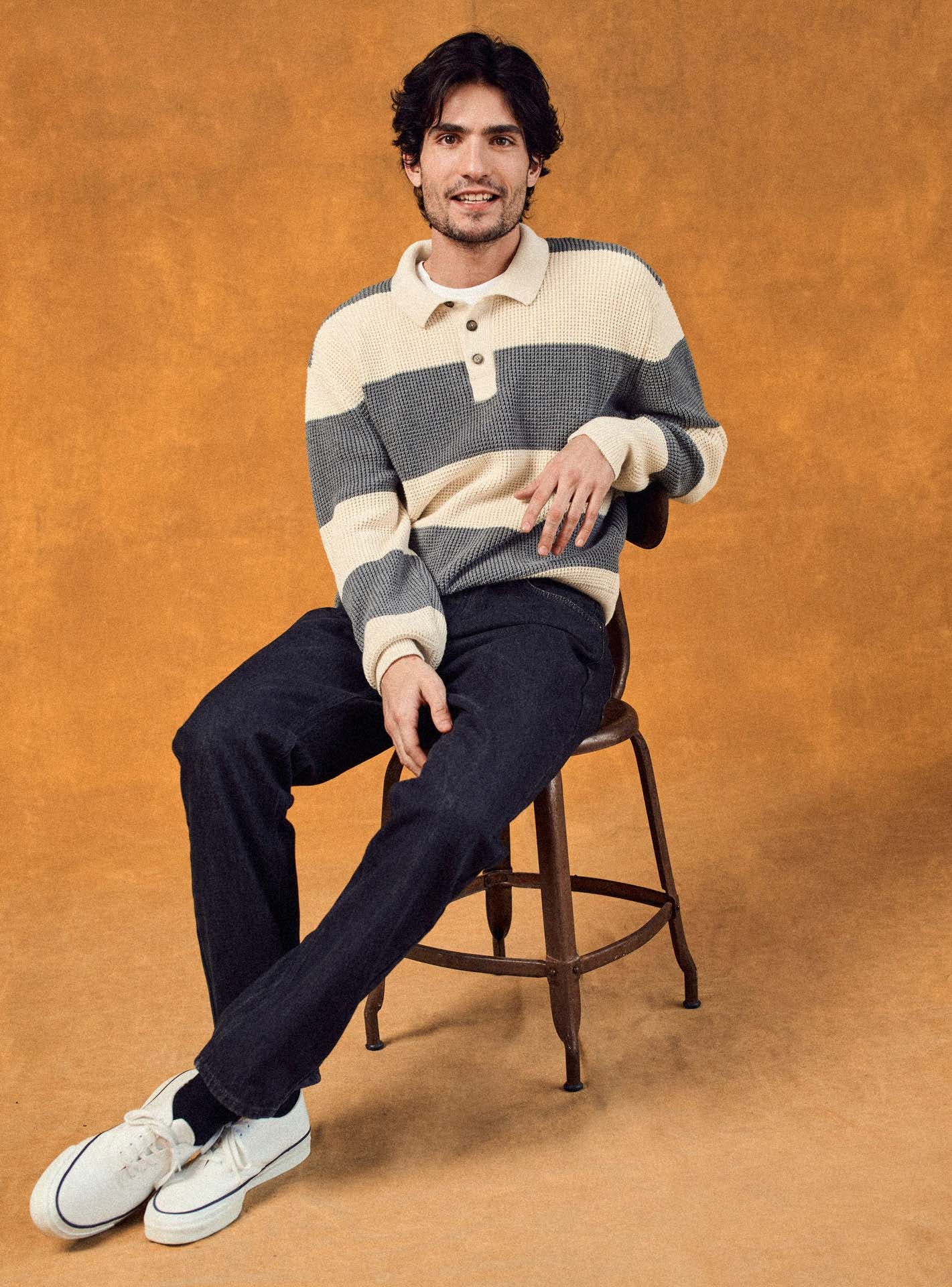 Pull Grant Grey/Ecru