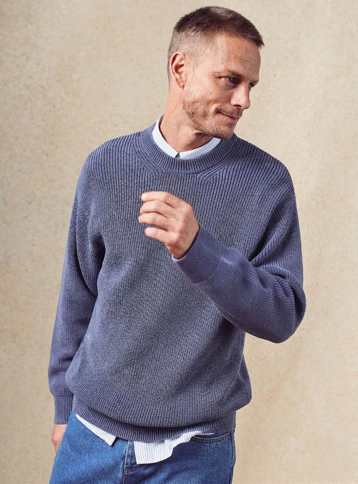 Manfinity Homme Pull à manches longues en tricot de câble pour homme Manfinity Homme Pull à manches longues en tricot de câble pour homme