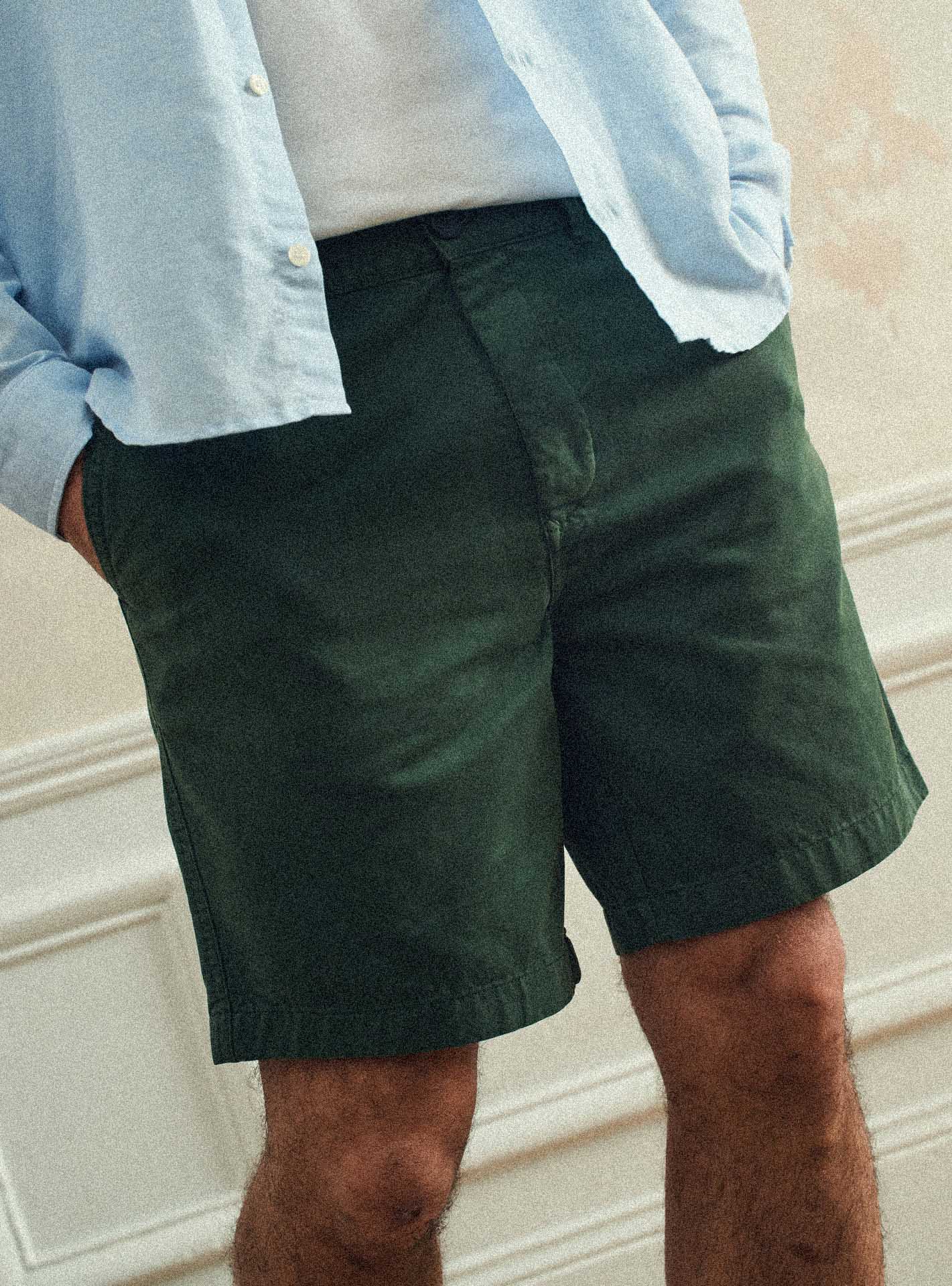 Short en coton Balibaris - Hanks Menthol - Plan taille