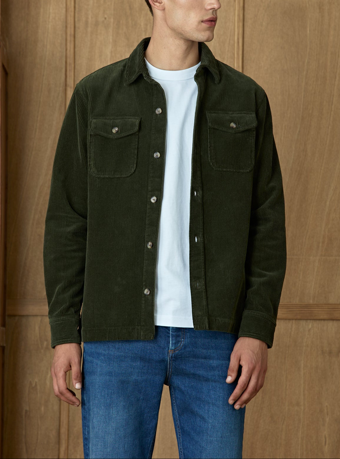 Surchemise en velours Parker Ever Green