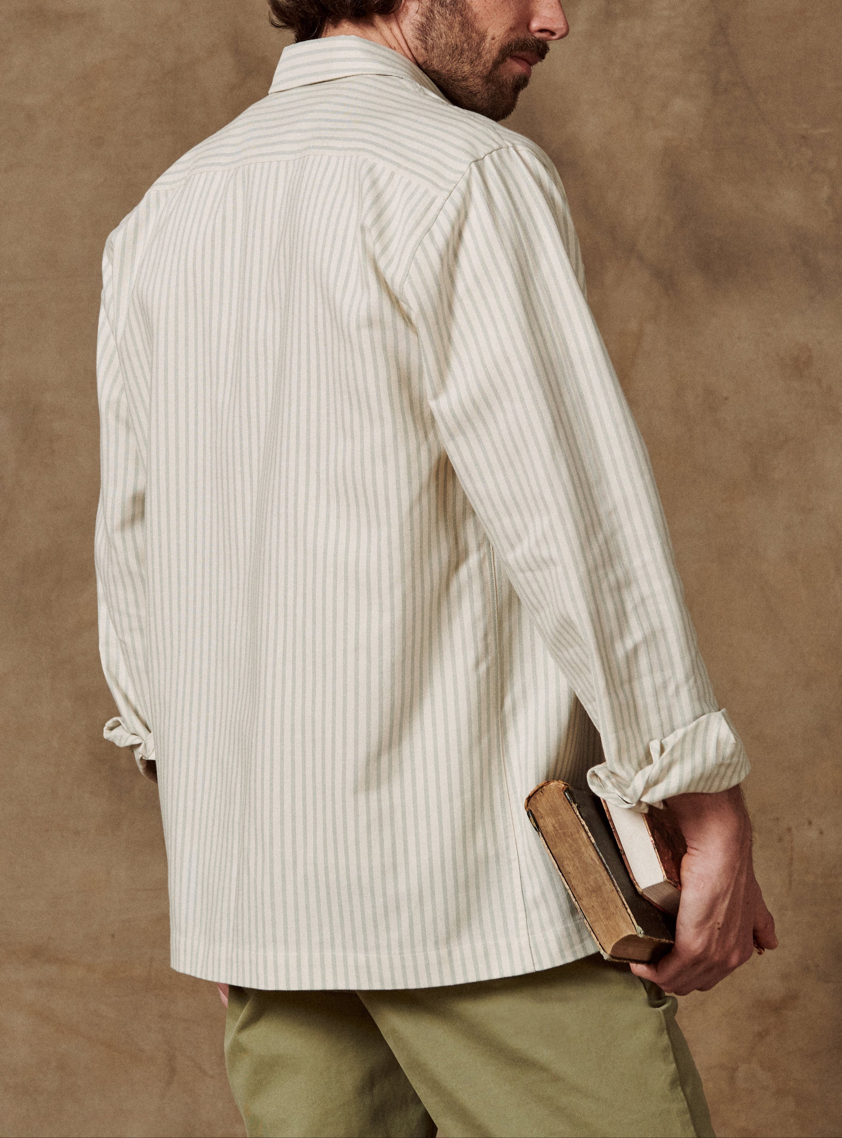 John Striped Almond Overshirt-4